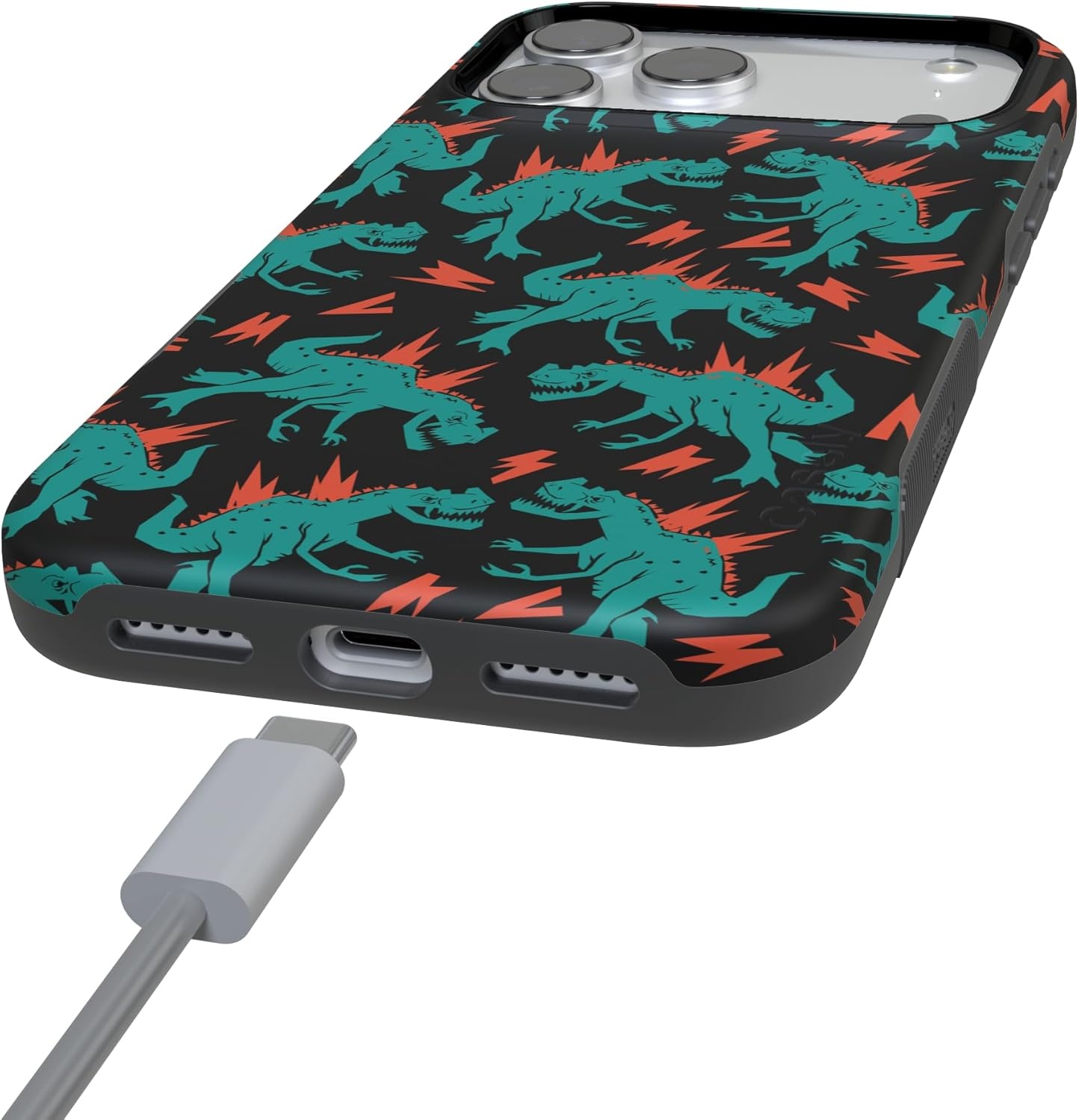 image:imageCasely iPhone 17 Pro Max Case Blue amp White Floral Rose to Fame Bold Protective Design Compatible with MagSafeYoure Dinomite Green Dinosaur
