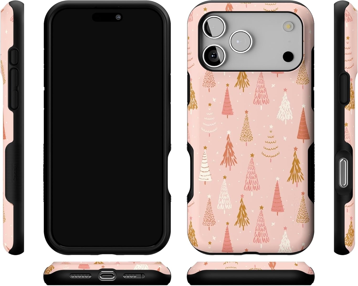 image:imageCasely iPhone 17 Pro Max Case Bubblegum Forest Christmas Tree Bold Protective Design MagSafe Compatible Design