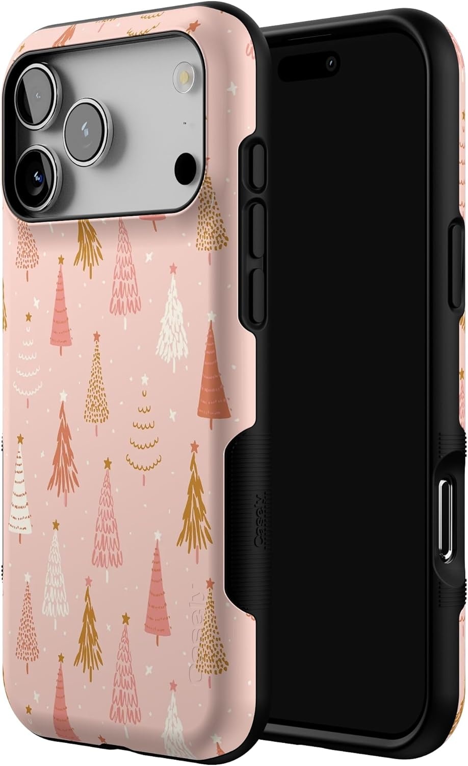 image:imageCasely iPhone 17 Pro Max Case Bubblegum Forest Christmas Tree Bold Protective Design MagSafe Compatible Design