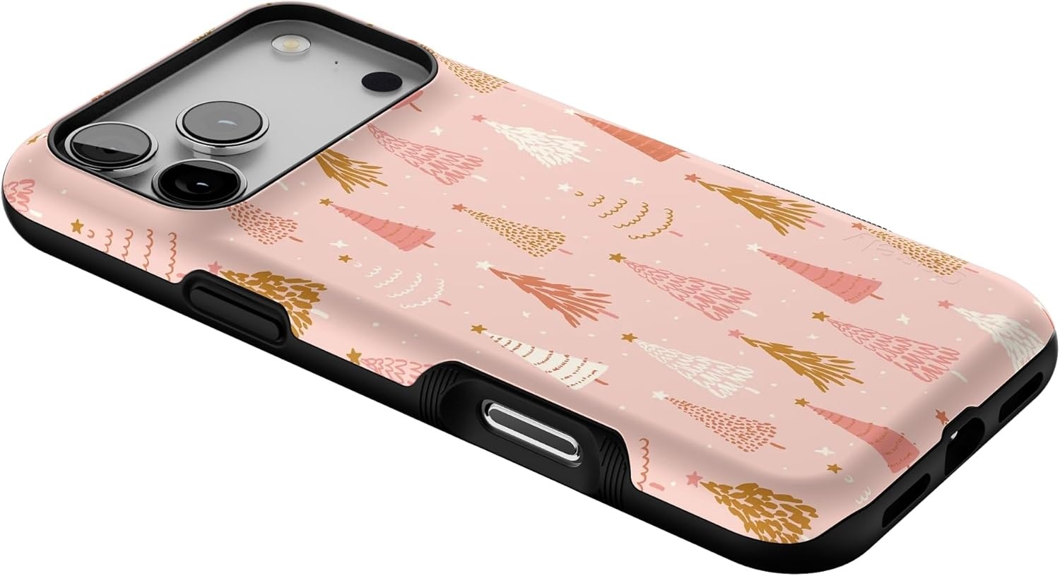image:imageCasely iPhone 17 Pro Max Case Bubblegum Forest Christmas Tree Bold Protective Design MagSafe Compatible Design
