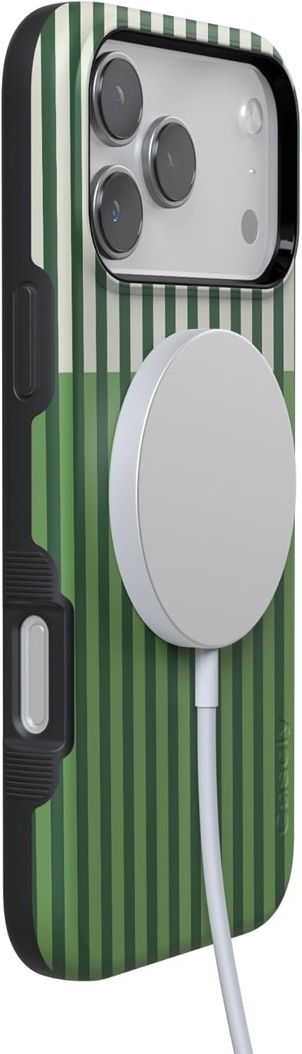 image:imageCasely iPhone 17 Pro Max Case Clubhouse Fairway Stripes Bold Protective Design Compatible with MagSafe