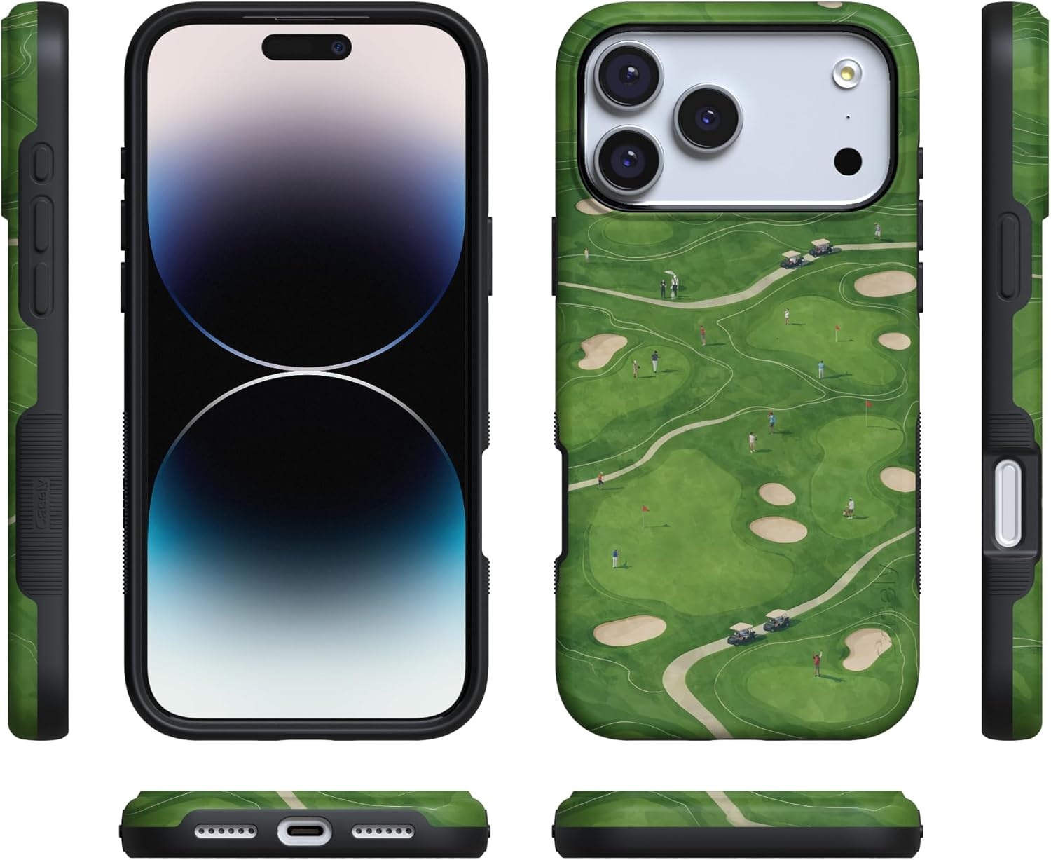 image:imageCasely iPhone 17 Pro Max Case Clubhouse The Back Nine Bold Protective Design Compatible with MagSafe