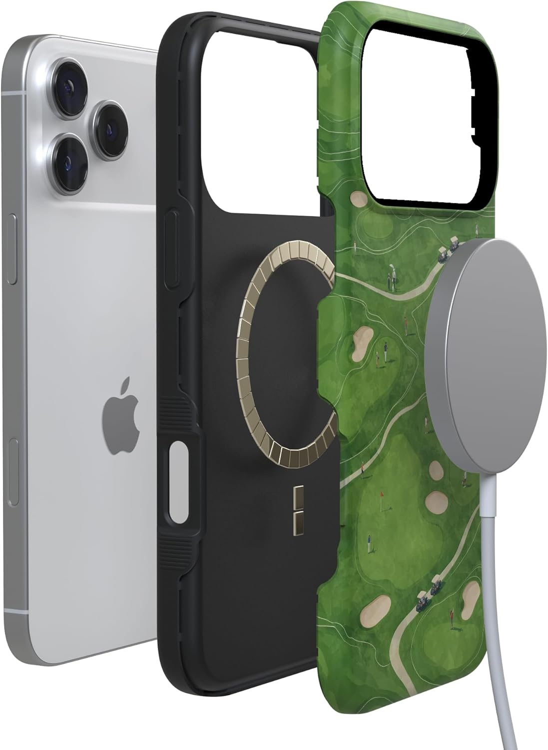 image:imageCasely iPhone 17 Pro Max Case Clubhouse The Back Nine Bold Protective Design Compatible with MagSafe