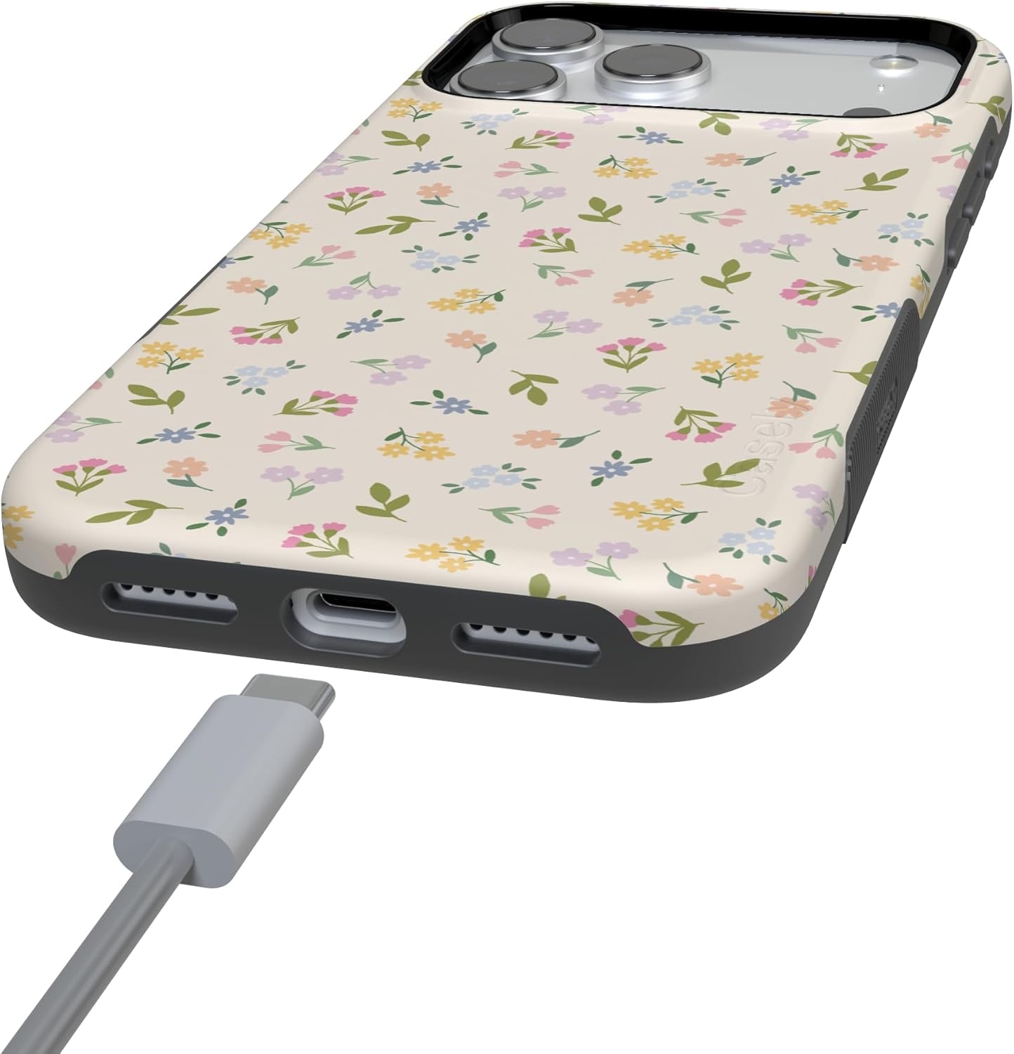 image:imageCasely iPhone 17 Pro Max Case Ditsy Floral Tiny Flowers Bold Protective Design Compatible with MagSafe