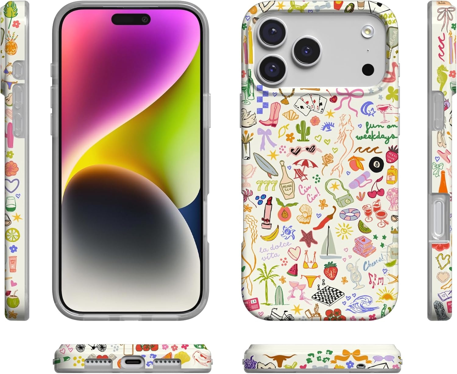 image:imageCasely iPhone 17 Pro Max Case Fun on Weekdays All the Fun Things Compatible with MagSafe Classic Ultra Slim Design