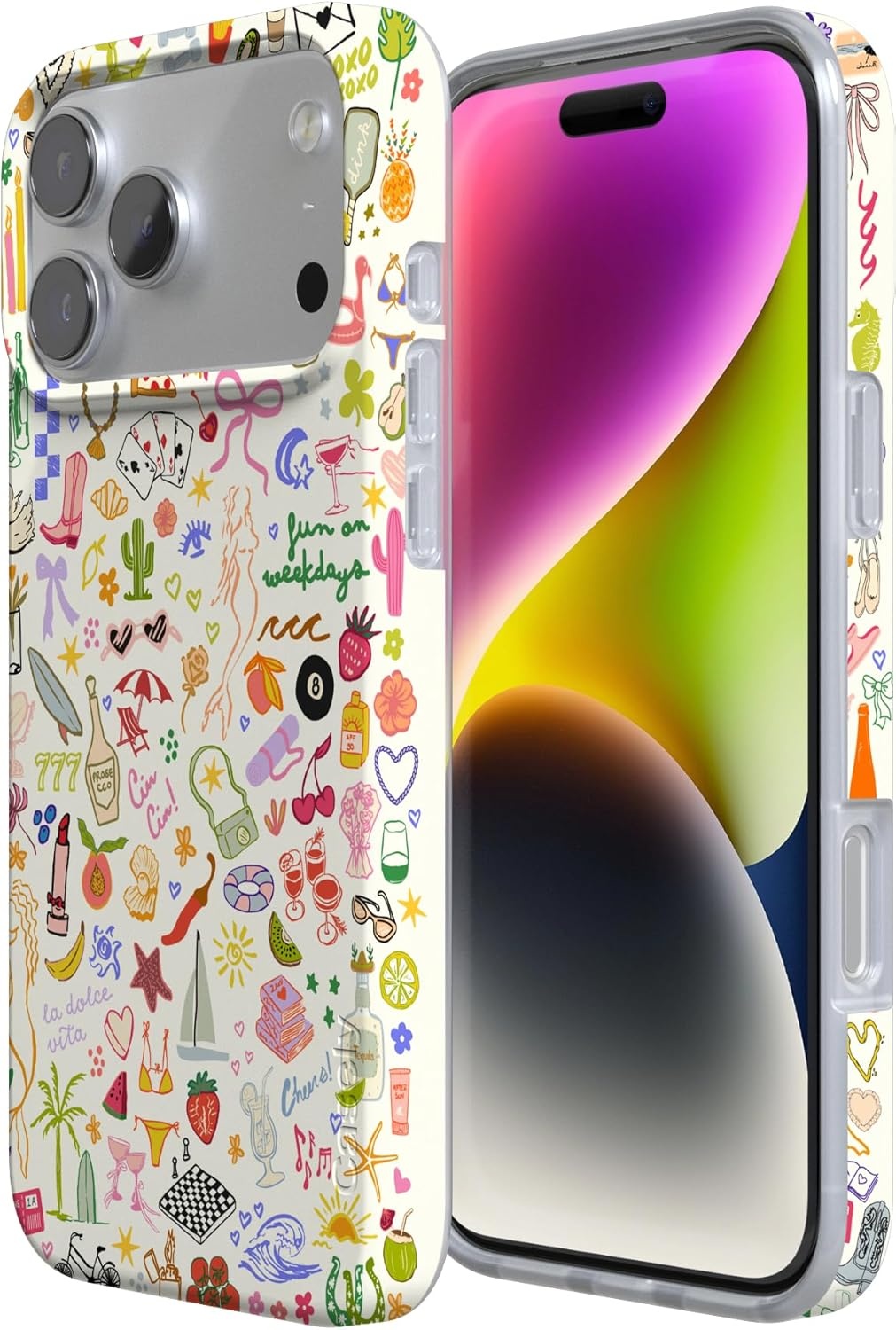 image:imageCasely iPhone 17 Pro Max Case Fun on Weekdays All the Fun Things Compatible with MagSafe Classic Ultra Slim Design