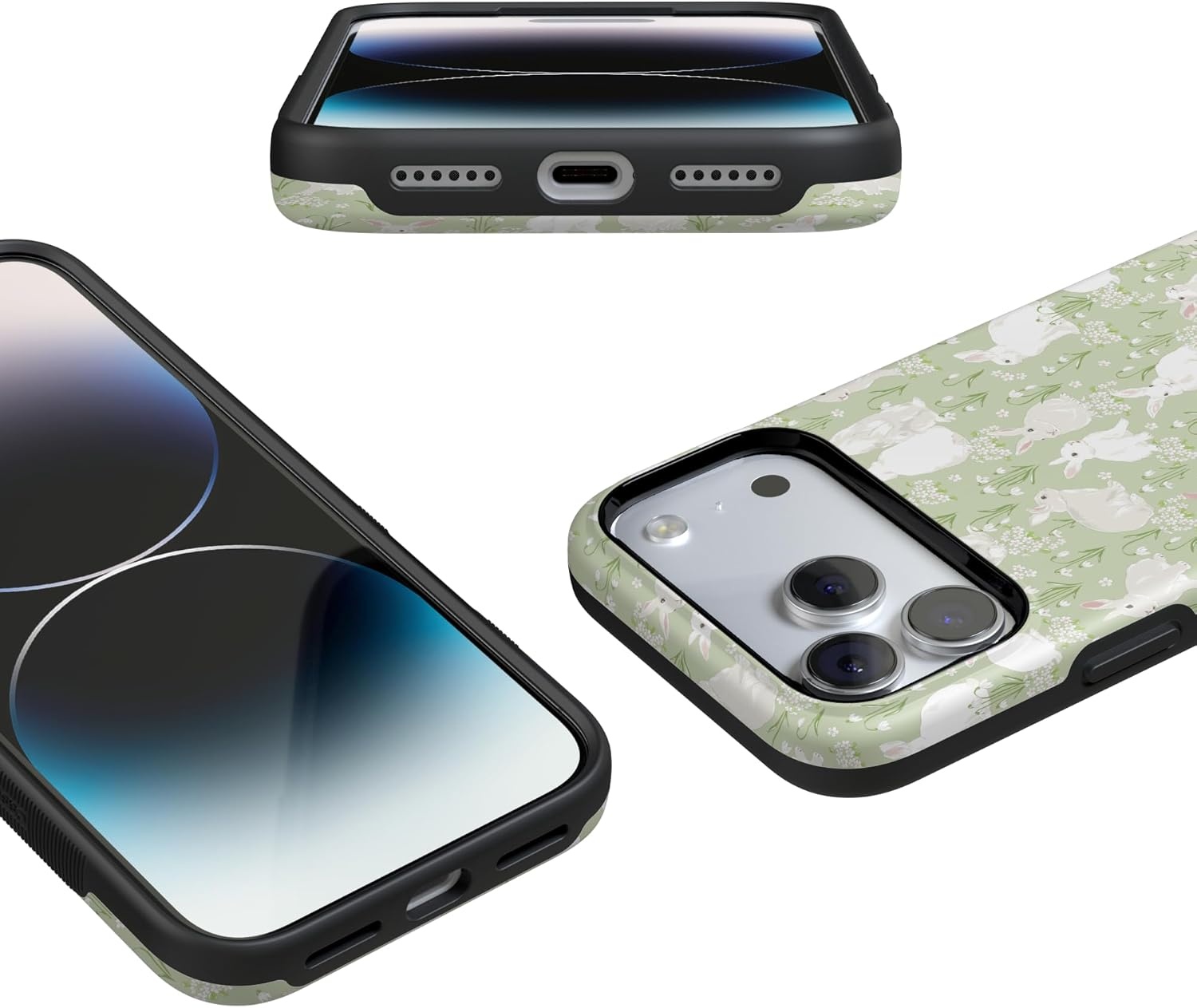 image:imageCasely iPhone 17 Pro Max Case Hop to it Green Bunny Bold Protective Design Compatible with MagSafe