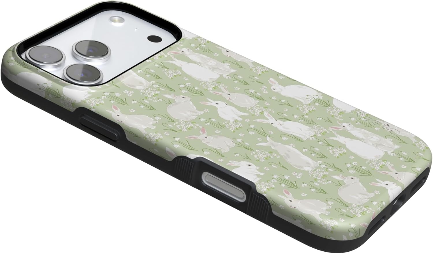 image:imageCasely iPhone 17 Pro Max Case Hop to it Green Bunny Bold Protective Design Compatible with MagSafe