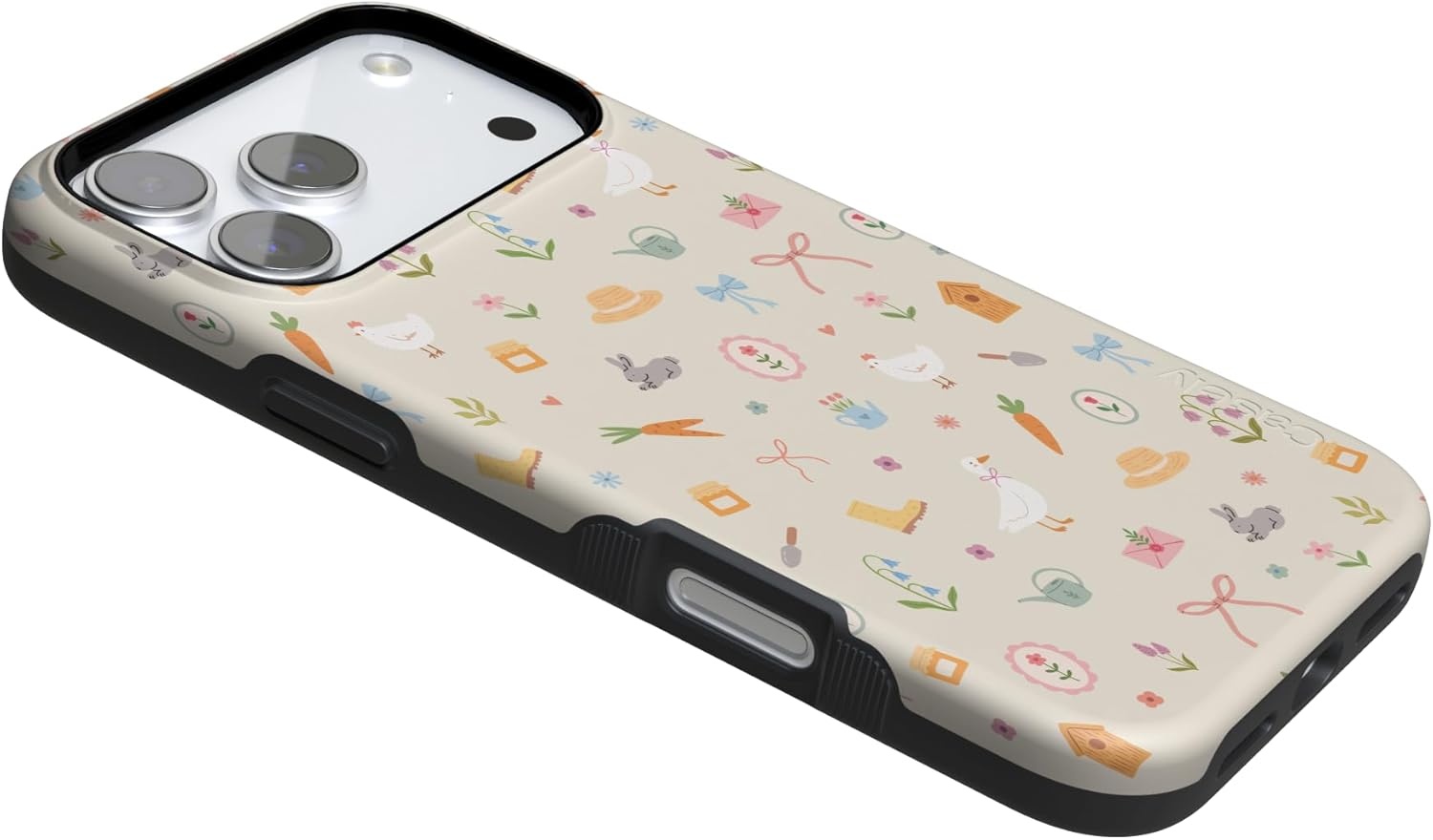 image:imageCasely iPhone 17 Pro Max Case Hoppy Garden Spring Things Bold Protective Design Compatible with MagSafe