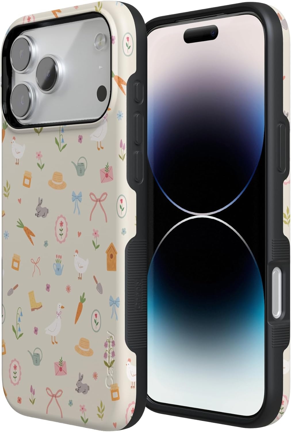 image:imageCasely iPhone 17 Pro Max Case Hoppy Garden Spring Things Bold Protective Design Compatible with MagSafe