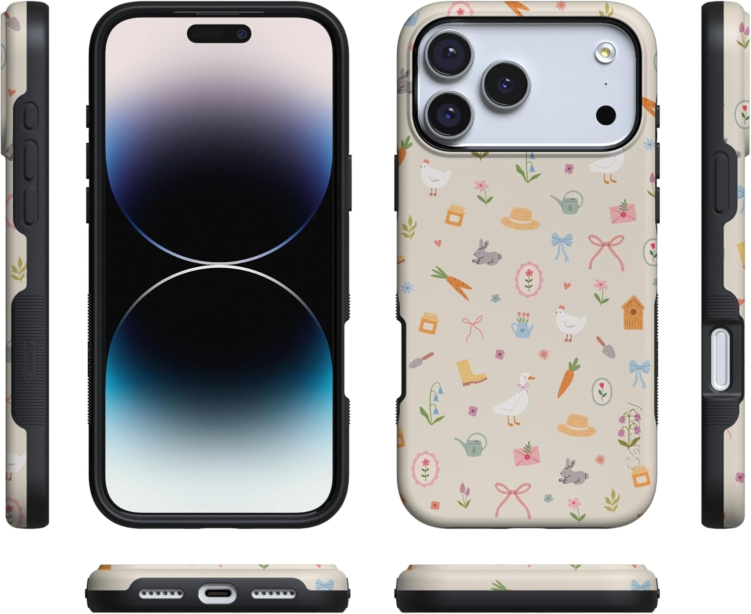 image:imageCasely iPhone 17 Pro Max Case Hoppy Garden Spring Things Bold Protective Design Compatible with MagSafe