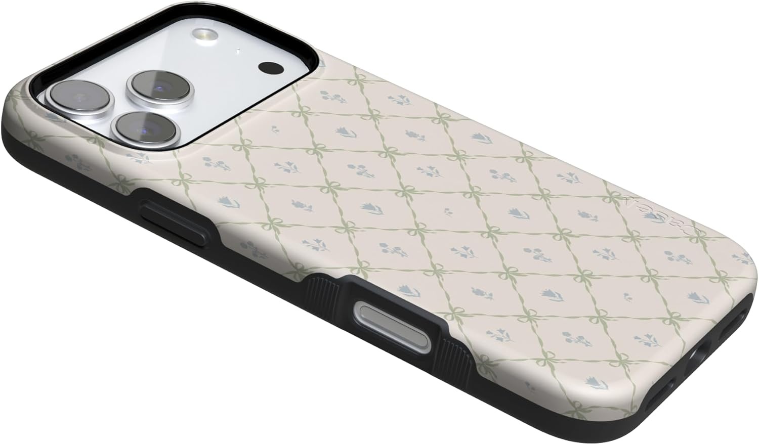 image:imageCasely iPhone 17 Pro Max Case Petite Petals Floral Dainty Lattice Bold Protective Design Compatible with MagSafe