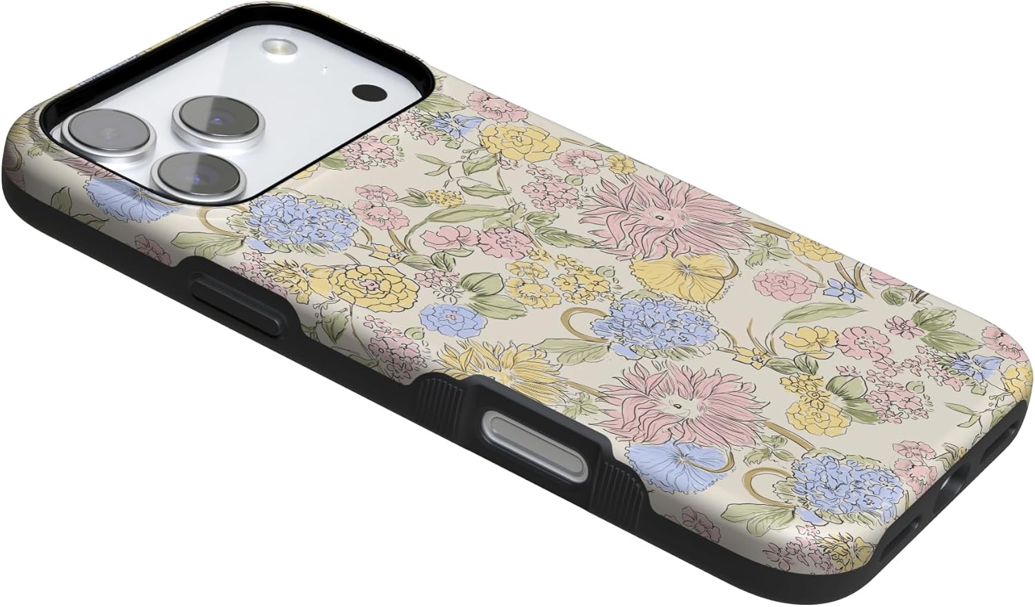 image:imageCasely iPhone 17 Pro Max Case Prairie Blooms Pastel Floral Bold Protective Design Compatible with MagSafe
