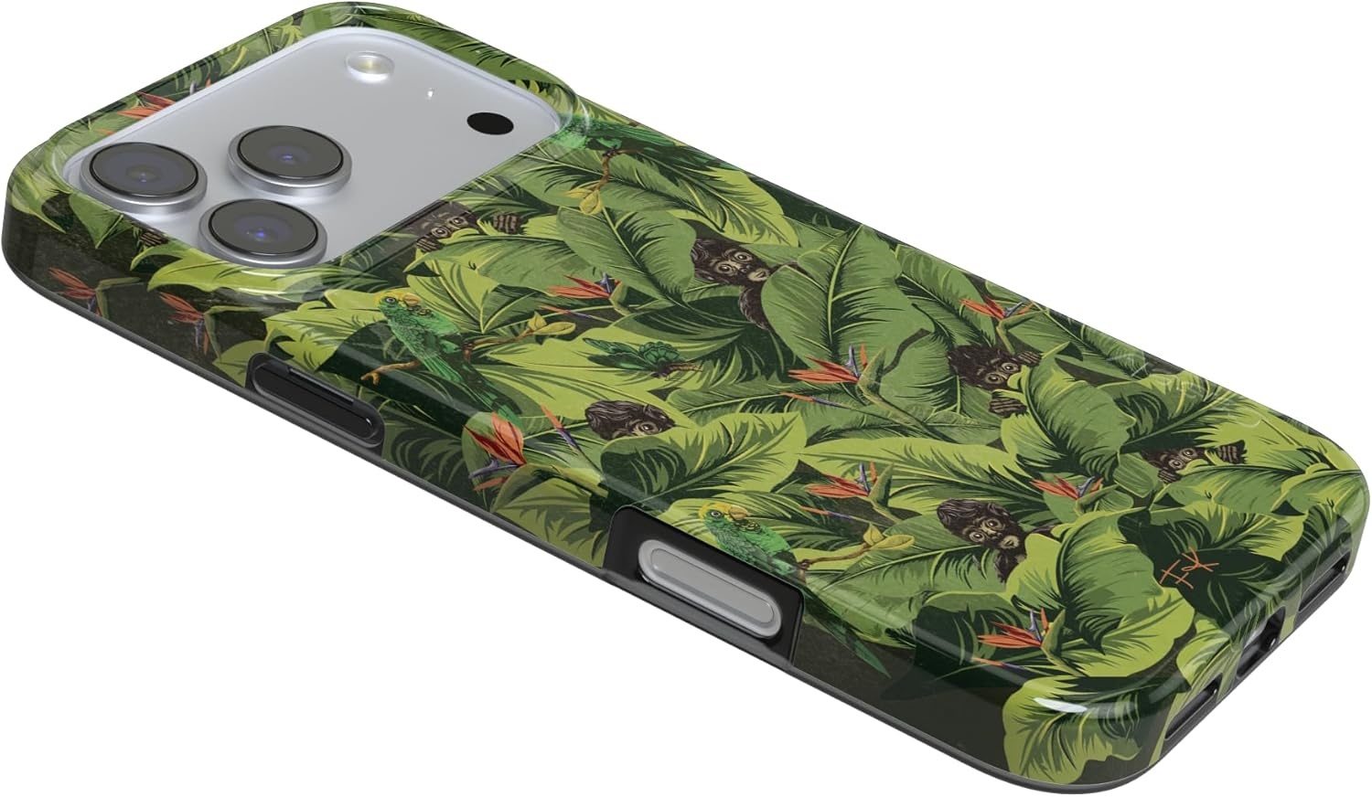 image:imageCasely iPhone 17 Pro Max Case Sneaky Monkeys Frida Kahlo Jungle Floral Compatible with MagSafe Classic Ultra Thin Design