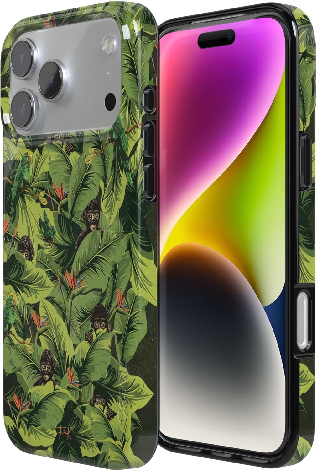 image:imageCasely iPhone 17 Pro Max Case Sneaky Monkeys Frida Kahlo Jungle Floral Compatible with MagSafe Classic Ultra Thin Design
