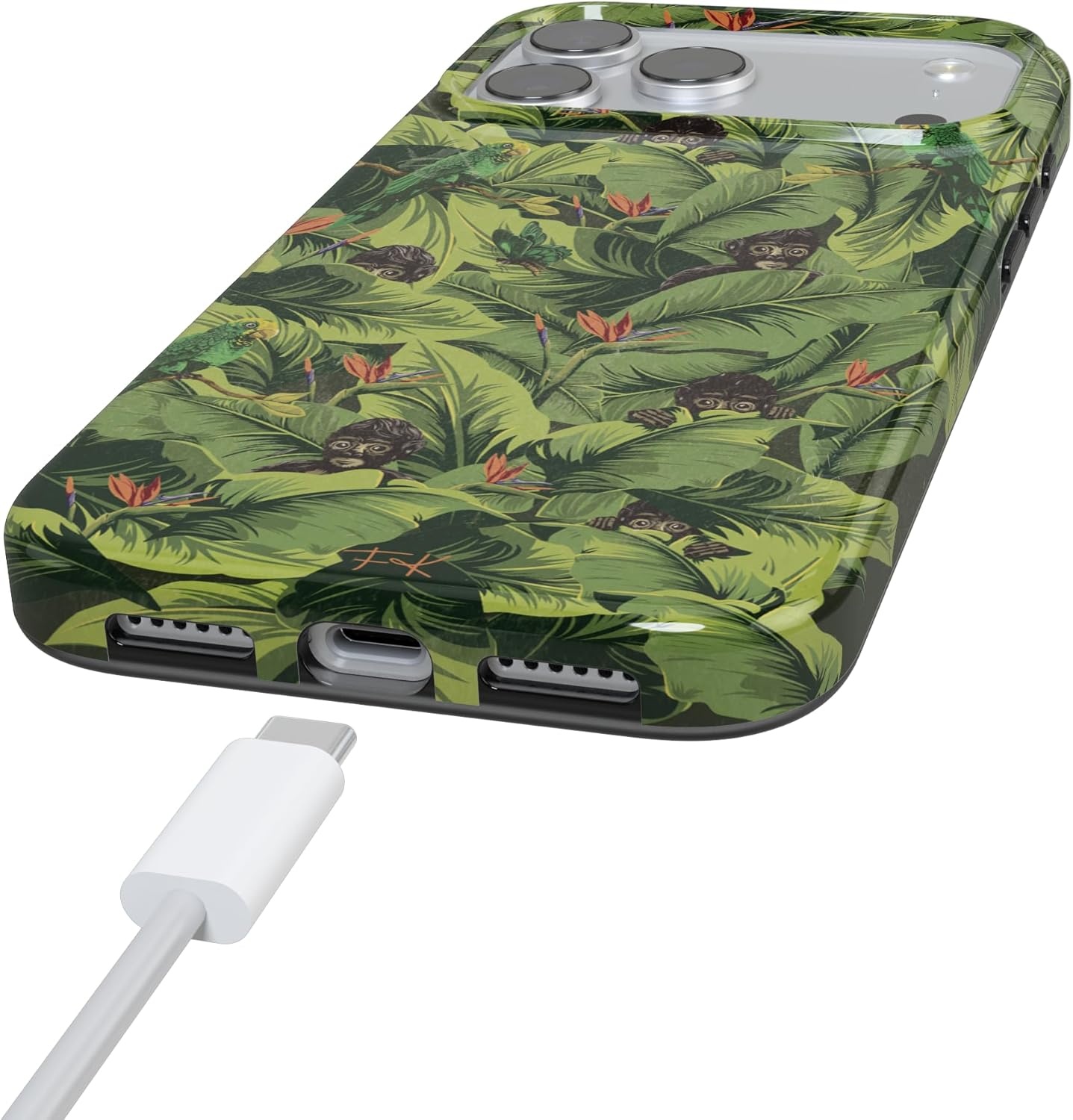 image:imageCasely iPhone 17 Pro Max Case Sneaky Monkeys Frida Kahlo Jungle Floral Compatible with MagSafe Classic Ultra Thin Design
