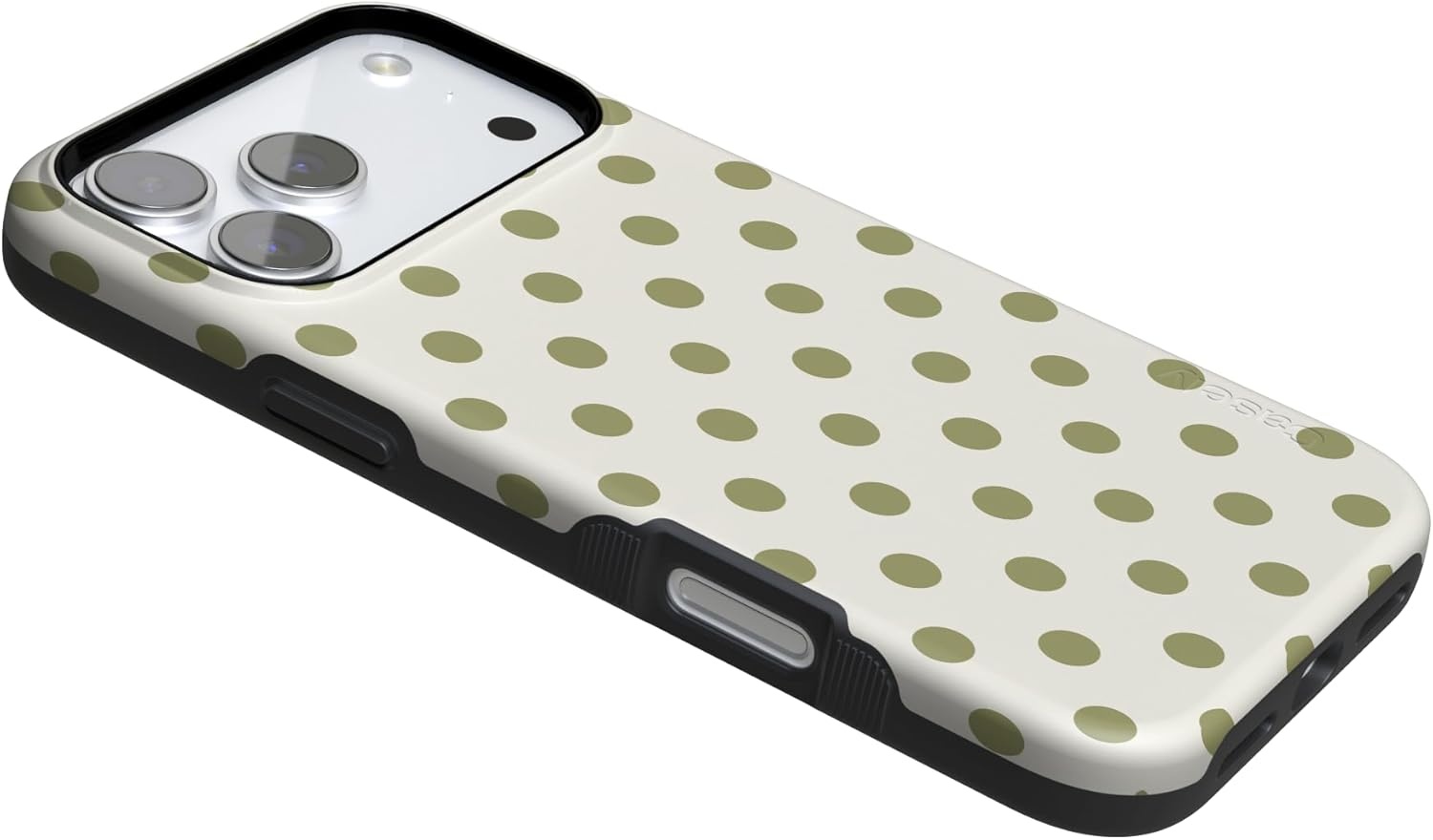 image:imageCasely iPhone 17 Pro Max Case Spotted in SoHo Green Polka Dot Bold Protective Design Compatible with MagSafe