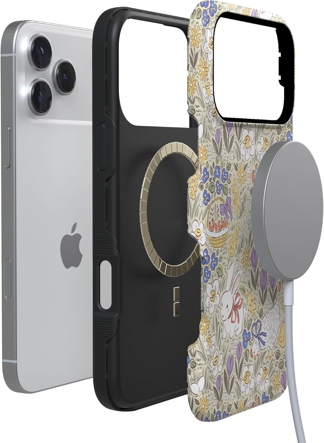 image:imageCasely iPhone 17 Pro Max Case Storybook Stroll Spring Garden Bold Protective Design Compatible with MagSafe