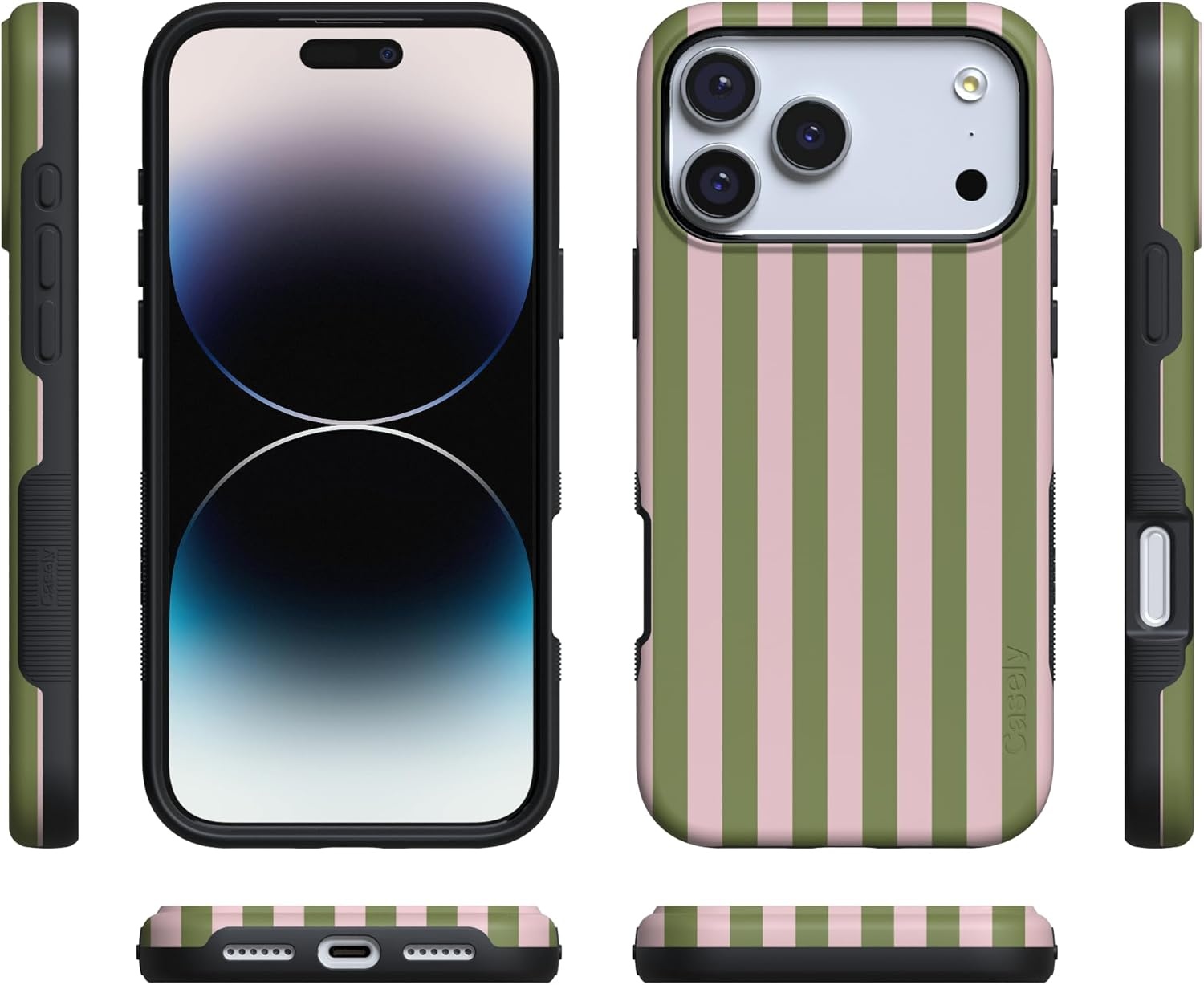 image:imageCasely iPhone 17 Pro Max Case Summer Stripes Sunday Best Bold Protective Design Compatible with MagSafe