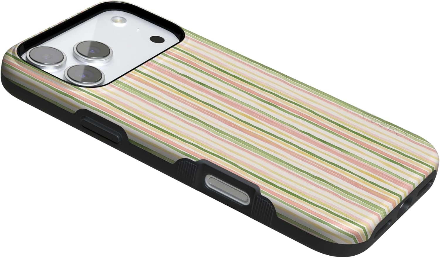 image:imageCasely iPhone 17 Pro Max Case Sweet Stripes Rainbow Pastel Bold Protective Design Compatible with MagSafe