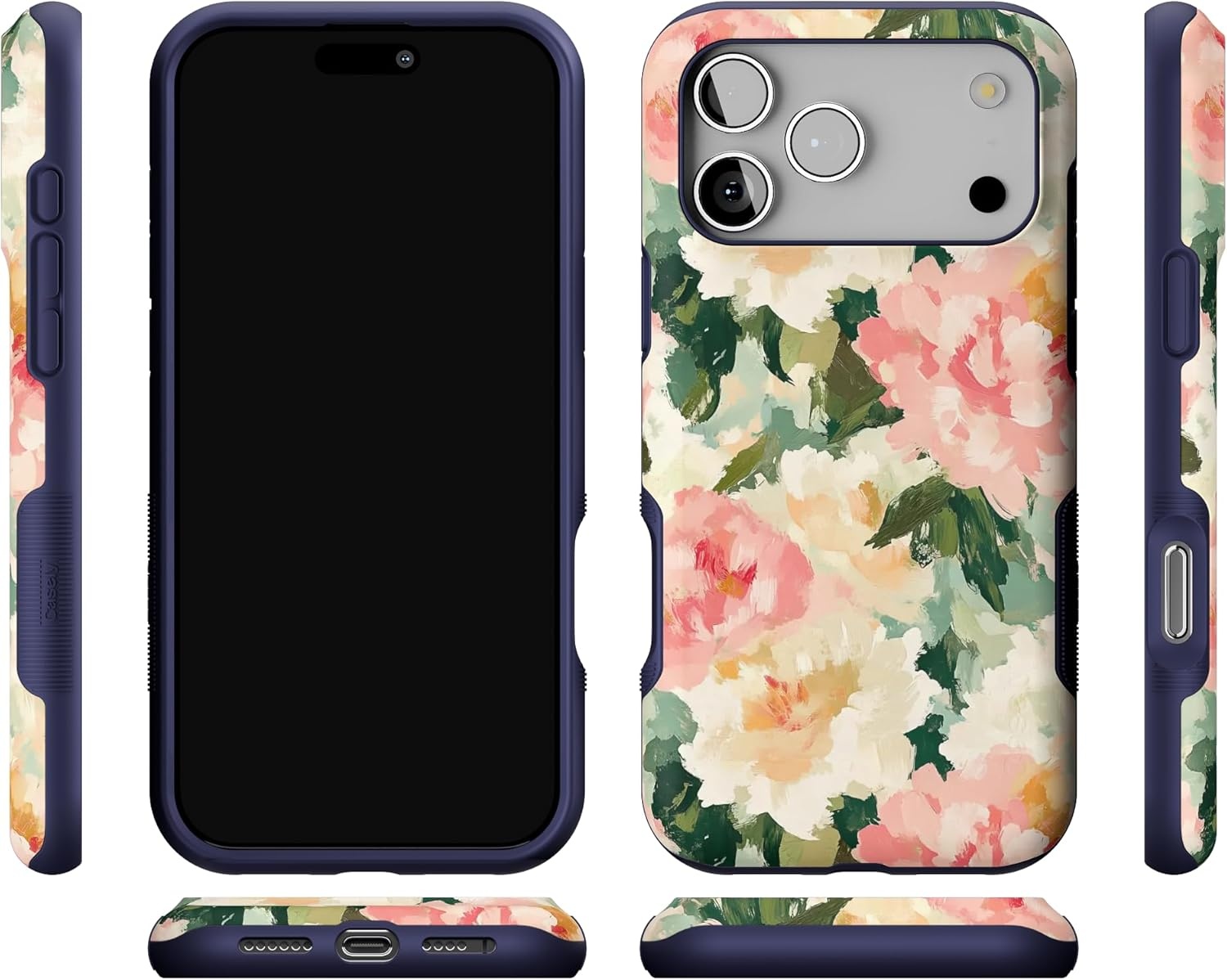 image:imageCasely iPhone 17 Pro Max Case The Garden Room Painted Petals Bold Protective Design Compatible with MagSafe