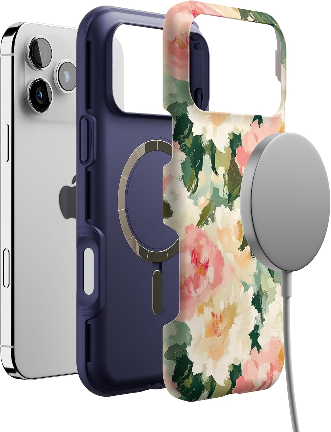 image:imageCasely iPhone 17 Pro Max Case The Garden Room Painted Petals Bold Protective Design Compatible with MagSafe