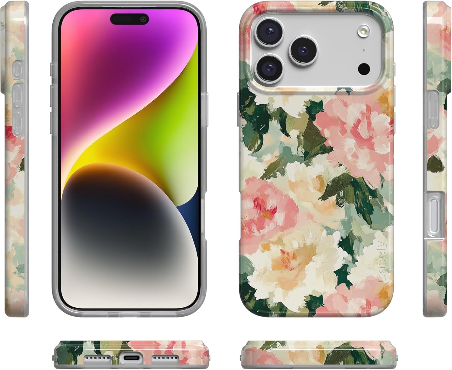 image:imageCasely iPhone 17 Pro Max Case The Garden Room Painted Petals Compatible with MagSafe Classic Ultra Thin Design