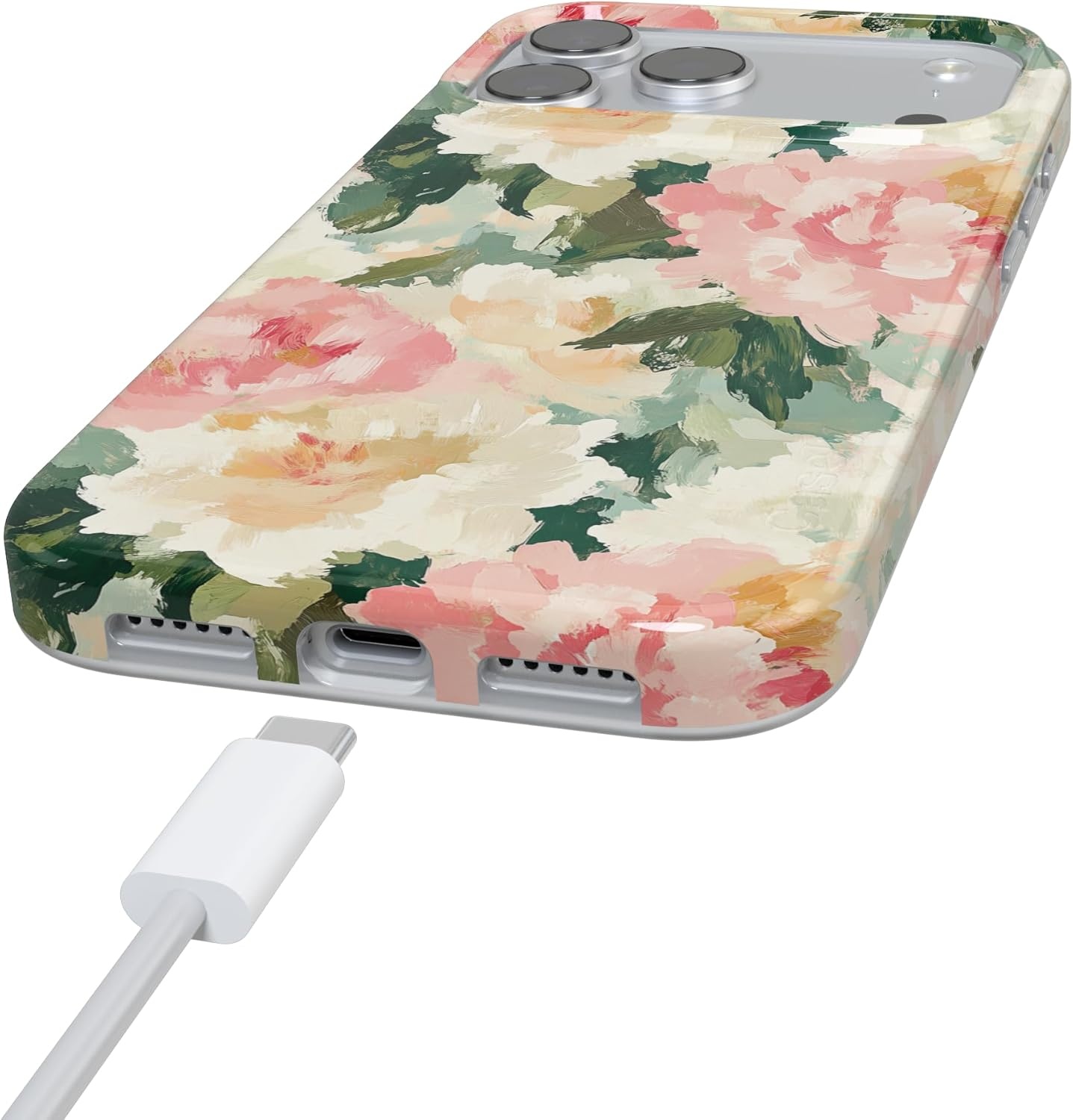 image:imageCasely iPhone 17 Pro Max Case The Garden Room Painted Petals Compatible with MagSafe Classic Ultra Thin Design