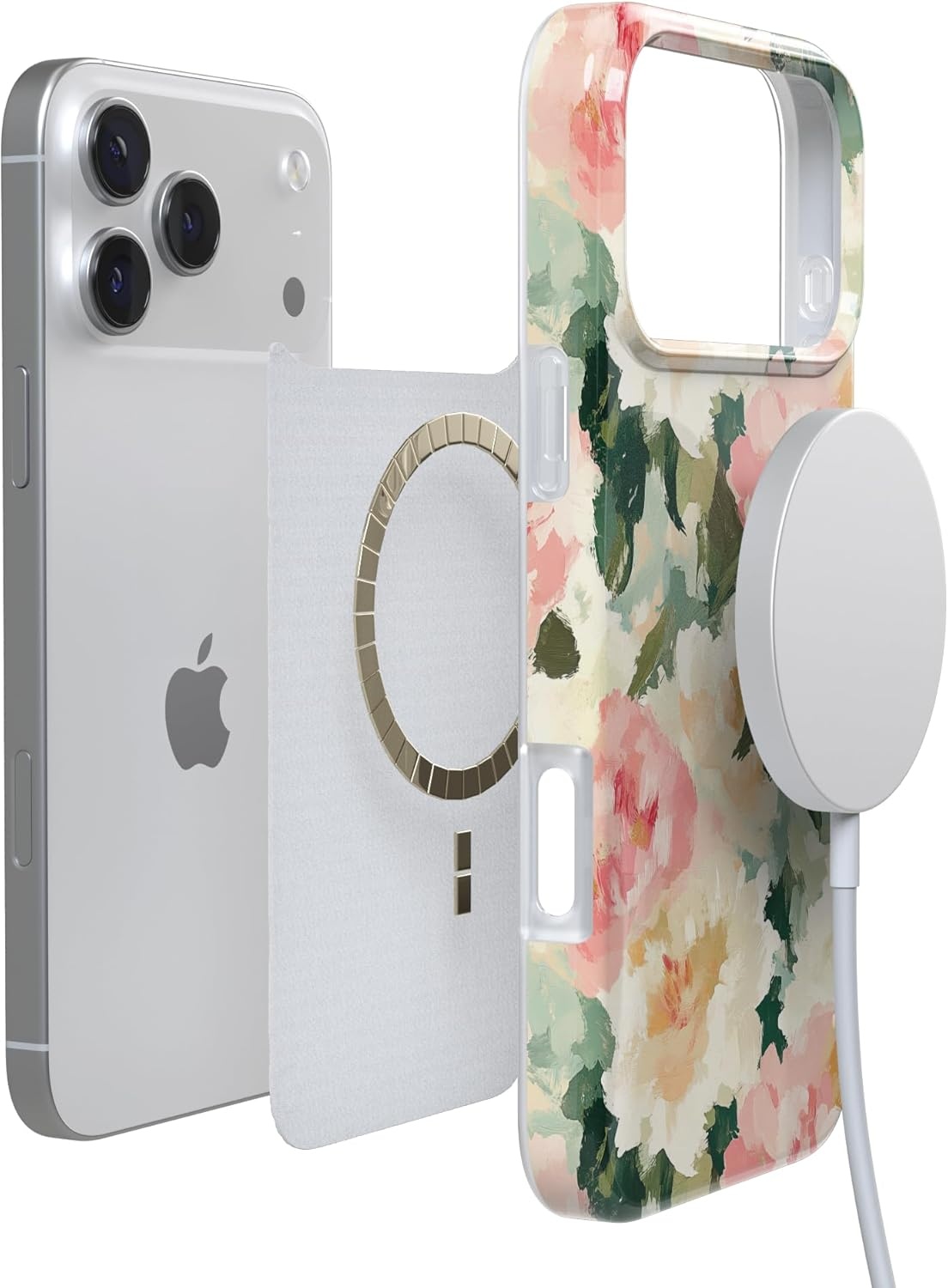 image:imageCasely iPhone 17 Pro Max Case The Garden Room Painted Petals Compatible with MagSafe Classic Ultra Thin Design