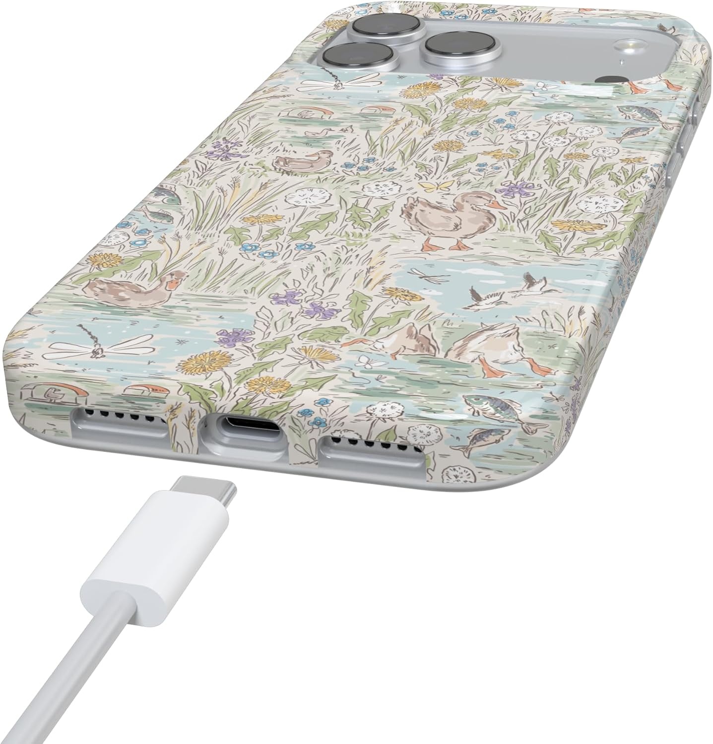 image:imageCasely iPhone 17 Pro Max Case The Waddle Path Duck Pond Compatible with MagSafe Classic Ultra Thin Design
