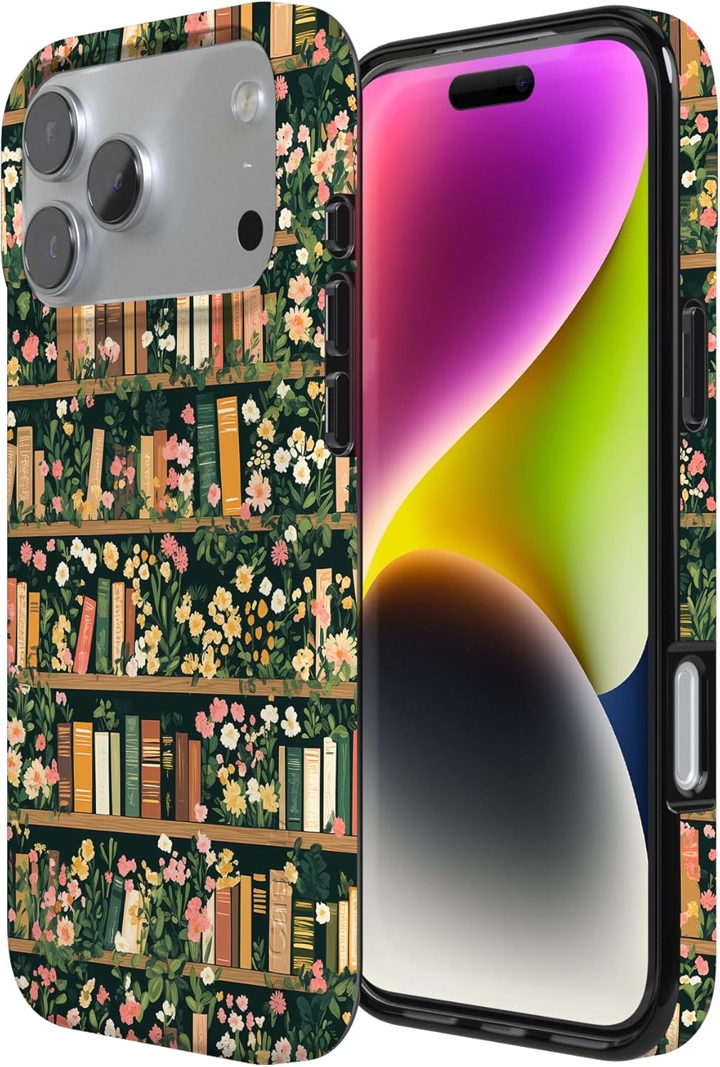 image:imageCasely iPhone 17 Pro Max Case Youre Dinomite Green Dinosaur Compatible with MagSafe Classic Ultra Thin DesignBook Nook Floral Library