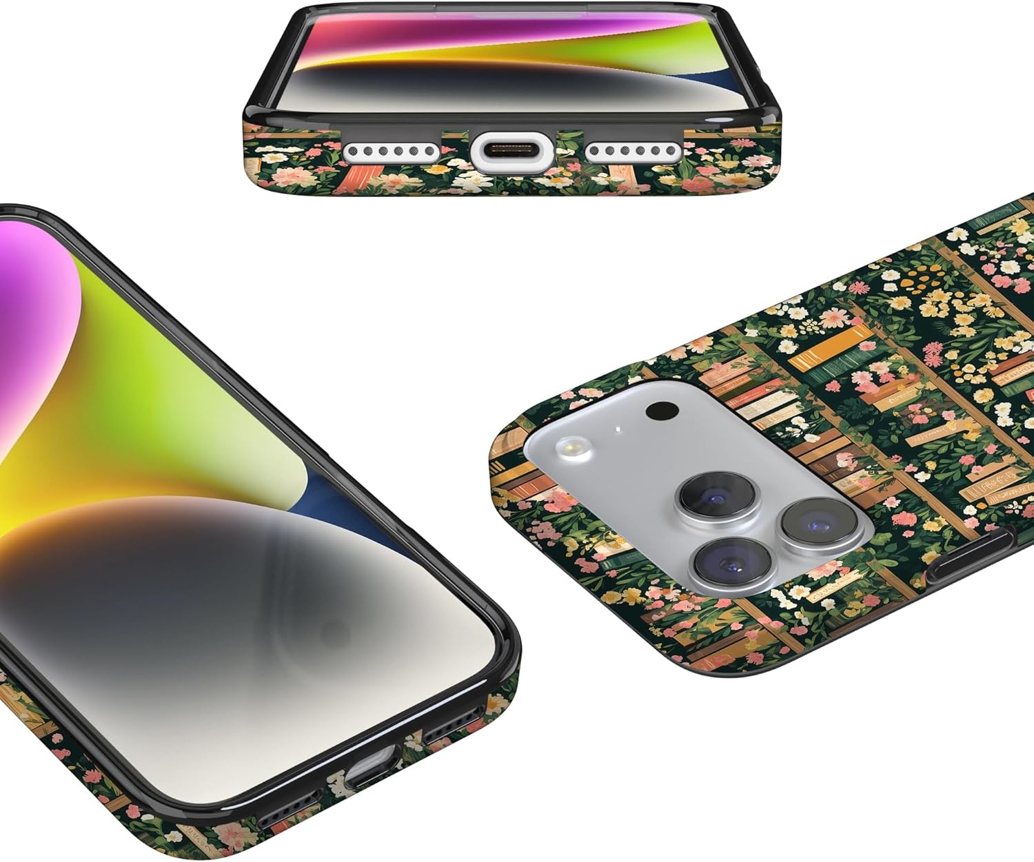 image:imageCasely iPhone 17 Pro Max Case Youre Dinomite Green Dinosaur Compatible with MagSafe Classic Ultra Thin DesignBook Nook Floral Library