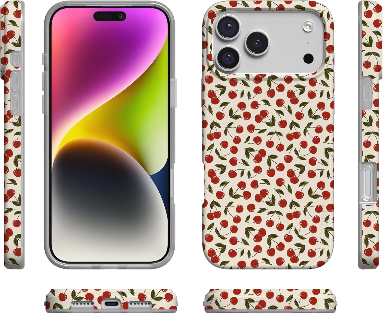 image:imageCasely iPhone 17 Pro Max Case Youre Dinomite Green Dinosaur Compatible with MagSafe Classic Ultra Thin DesignCherry on Top Red Cherries