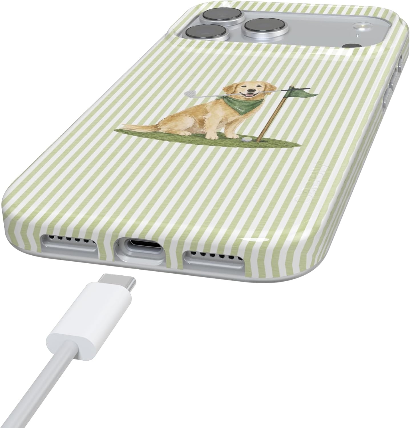 image:imageCasely iPhone 17 Pro Max Case Youre Dinomite Green Dinosaur Compatible with MagSafe Classic Ultra Thin DesignClubhouse Golden on the Green