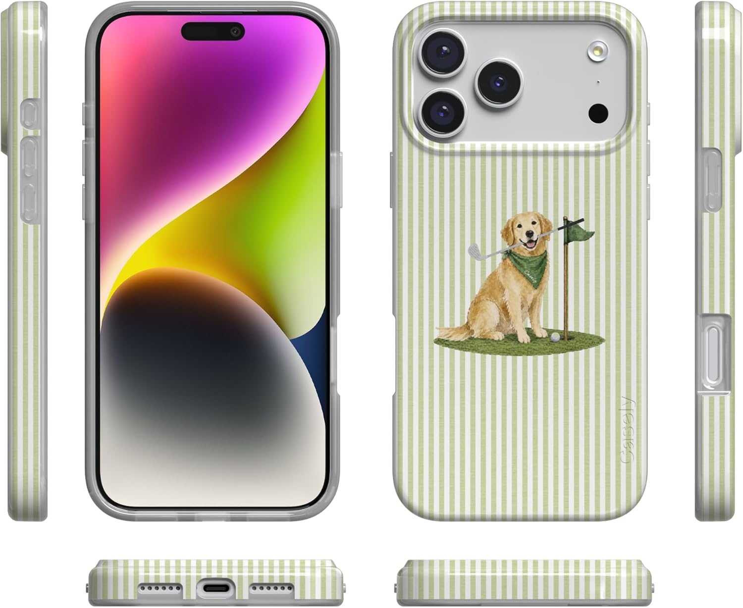 image:imageCasely iPhone 17 Pro Max Case Youre Dinomite Green Dinosaur Compatible with MagSafe Classic Ultra Thin DesignClubhouse Golden on the Green