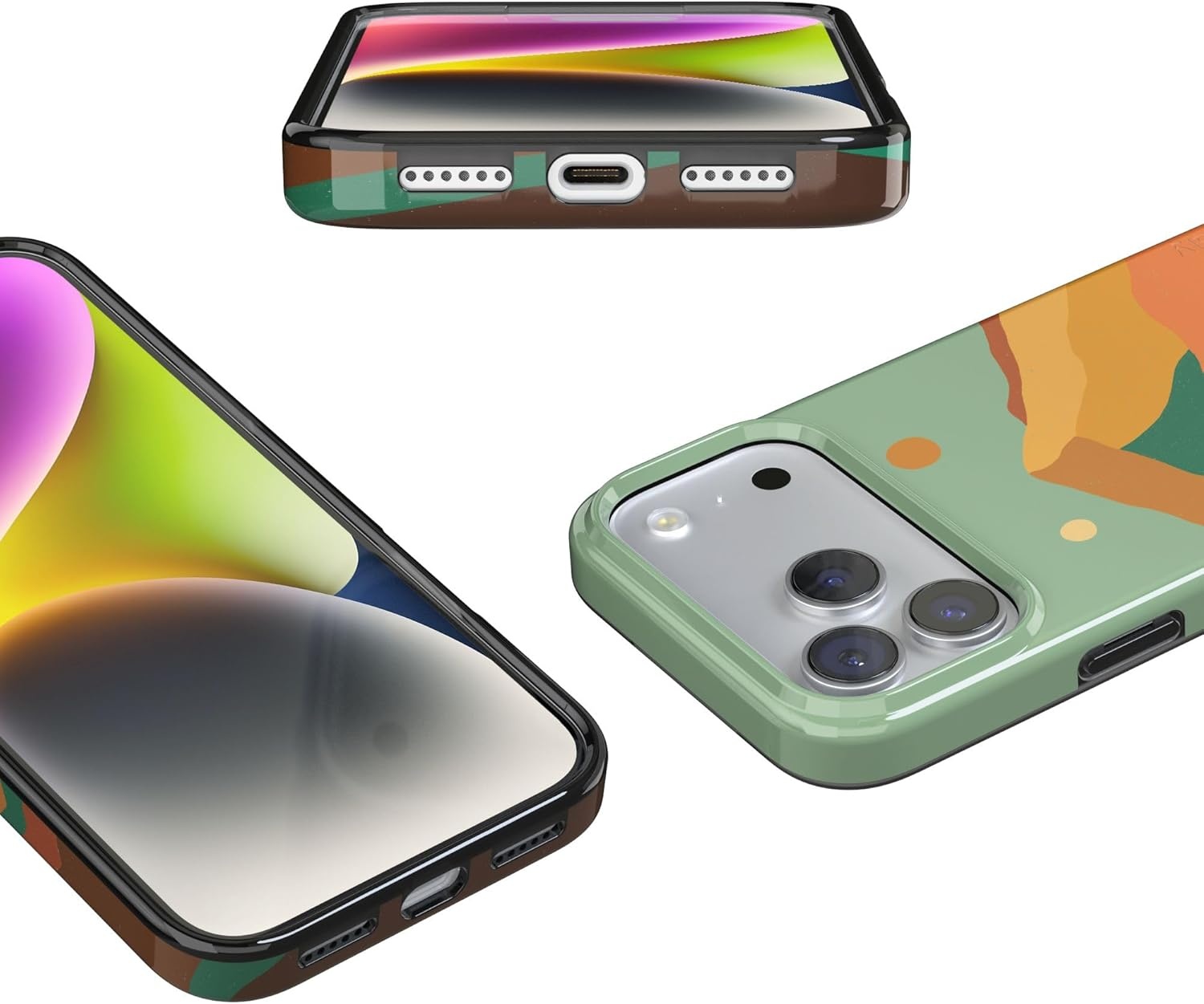 image:imageCasely iPhone 17 Pro Max Case Youre Dinomite Green Dinosaur Compatible with MagSafe Classic Ultra Thin DesignEndless Peaks Colorblock Mountain