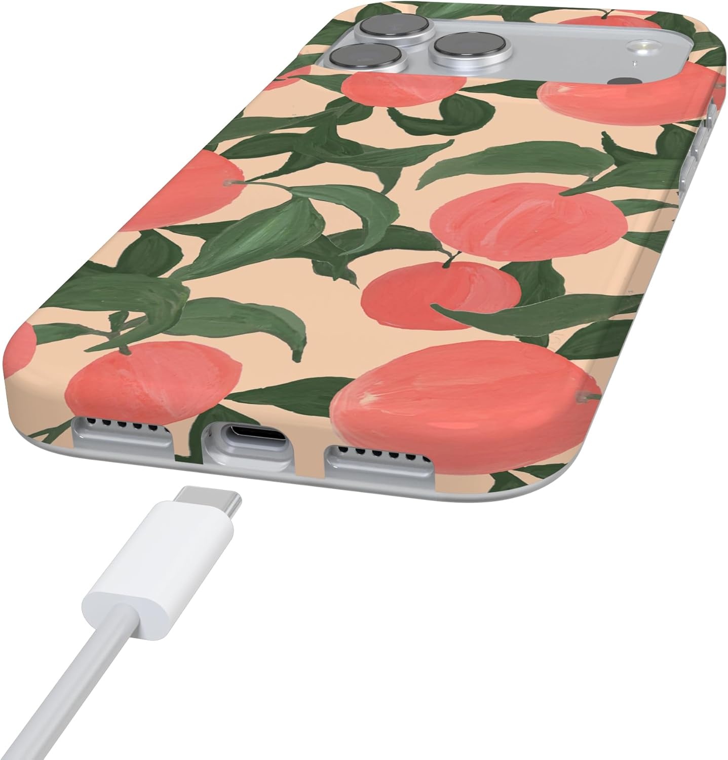 image:imageCasely iPhone 17 Pro Max Case Youre Dinomite Green Dinosaur Compatible with MagSafe Classic Ultra Thin DesignFeeling Peachy Blush Vines