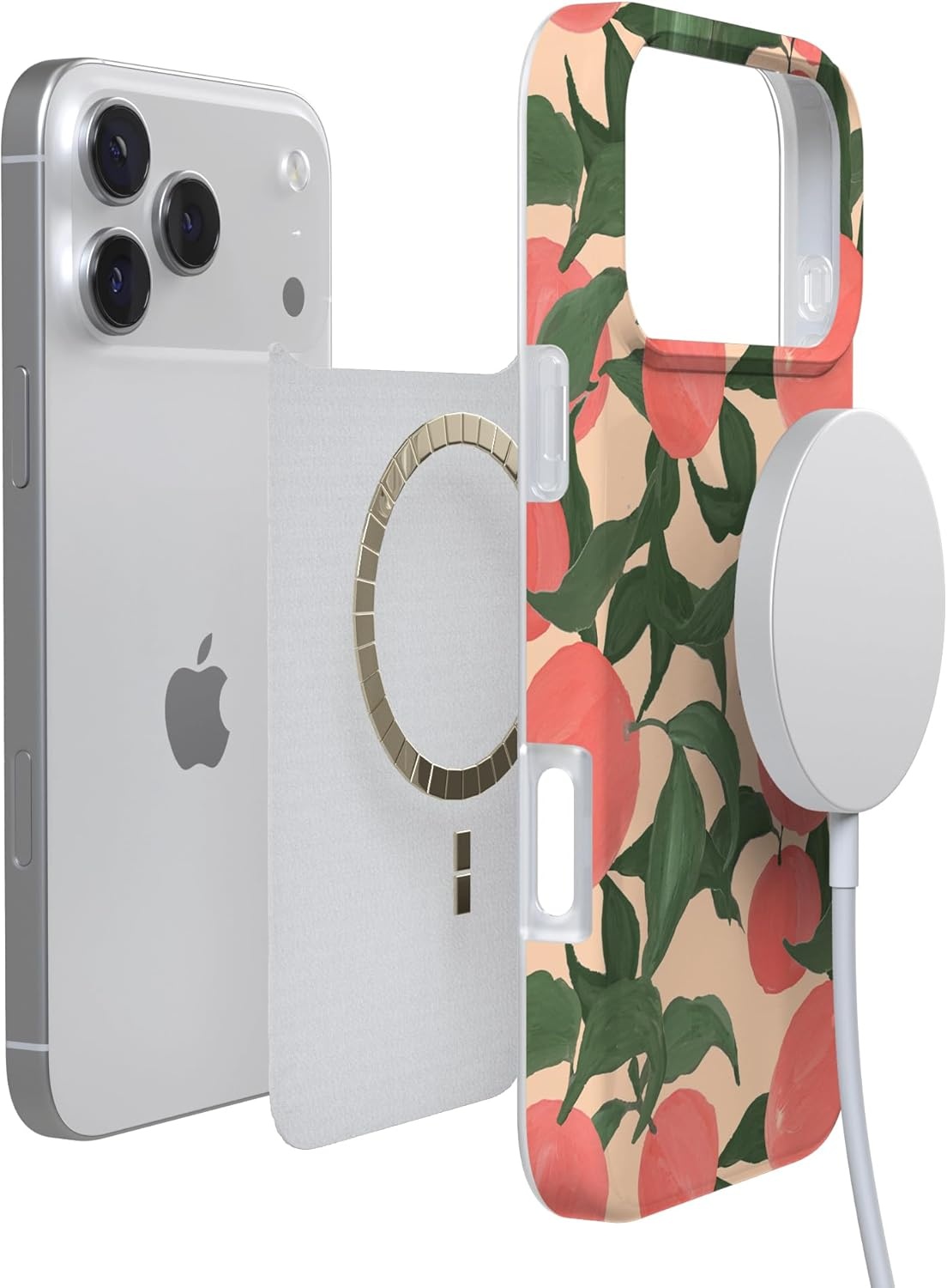 image:imageCasely iPhone 17 Pro Max Case Youre Dinomite Green Dinosaur Compatible with MagSafe Classic Ultra Thin DesignFeeling Peachy Blush Vines