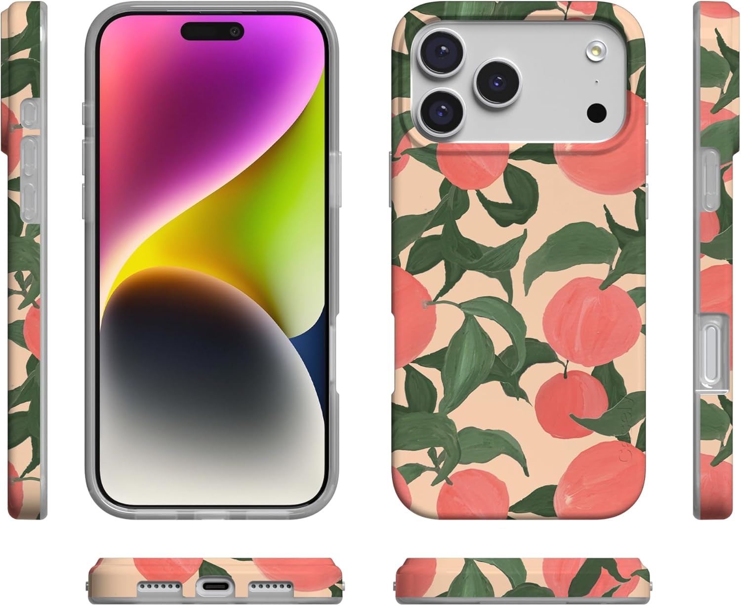 image:imageCasely iPhone 17 Pro Max Case Youre Dinomite Green Dinosaur Compatible with MagSafe Classic Ultra Thin DesignFeeling Peachy Blush Vines