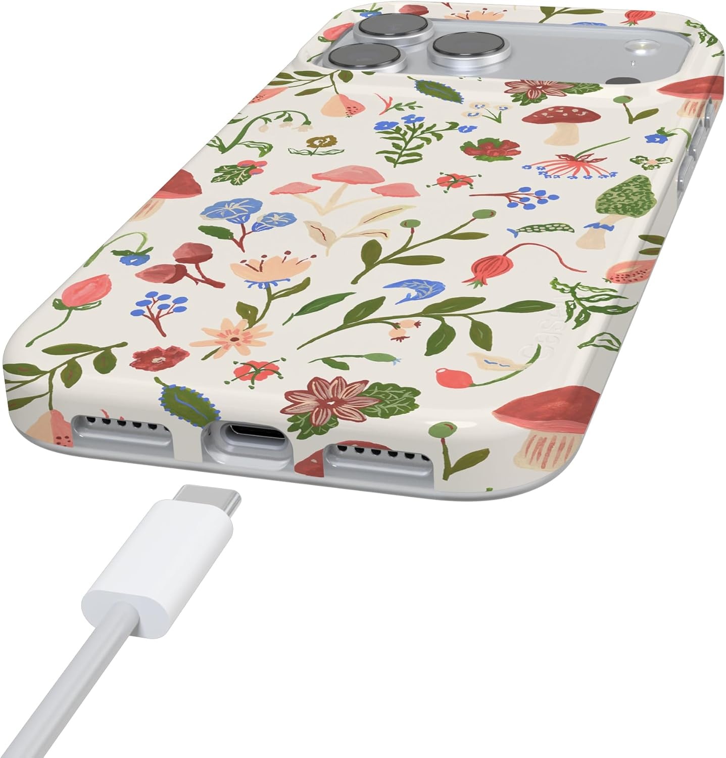 image:imageCasely iPhone 17 Pro Max Case Youre Dinomite Green Dinosaur Compatible with MagSafe Classic Ultra Thin DesignGarden Party Mushroom Floral