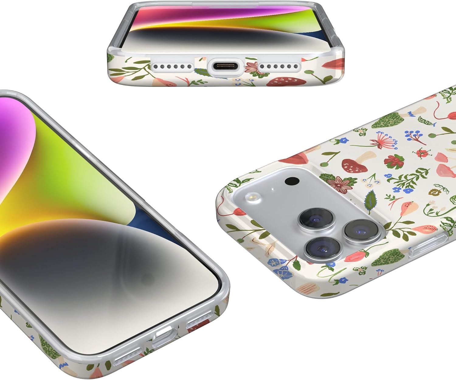 image:imageCasely iPhone 17 Pro Max Case Youre Dinomite Green Dinosaur Compatible with MagSafe Classic Ultra Thin DesignGarden Party Mushroom Floral