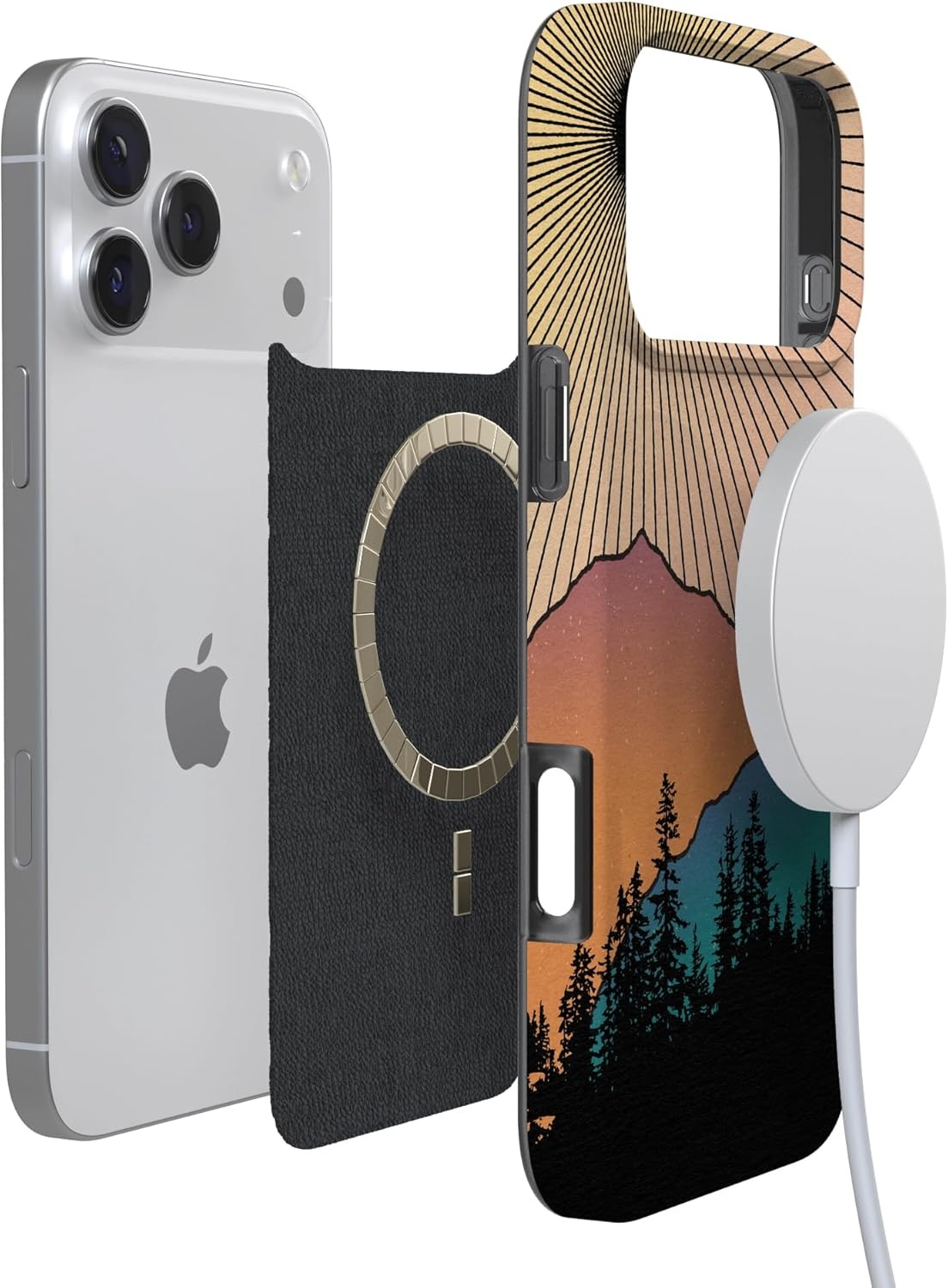 image:imageCasely iPhone 17 Pro Max Case Youre Dinomite Green Dinosaur Compatible with MagSafe Classic Ultra Thin DesignGolden Hour Mountain Sunset