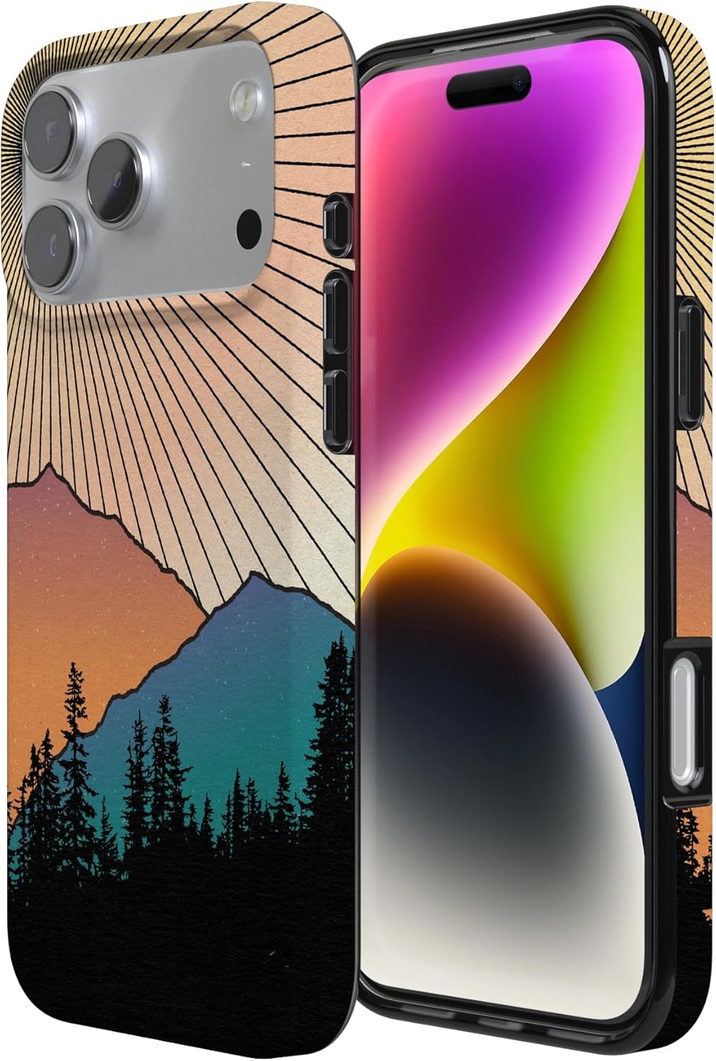 image:imageCasely iPhone 17 Pro Max Case Youre Dinomite Green Dinosaur Compatible with MagSafe Classic Ultra Thin DesignGolden Hour Mountain Sunset