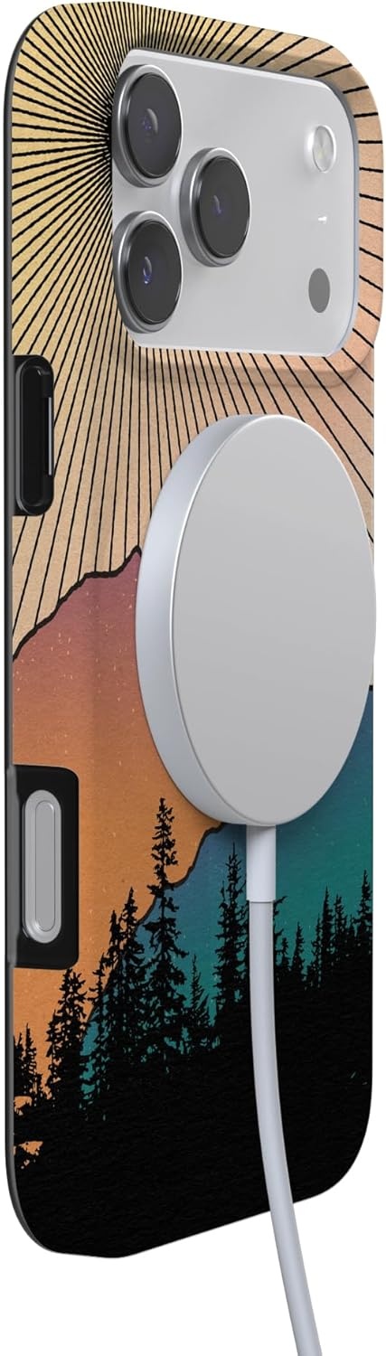 image:imageCasely iPhone 17 Pro Max Case Youre Dinomite Green Dinosaur Compatible with MagSafe Classic Ultra Thin DesignGolden Hour Mountain Sunset