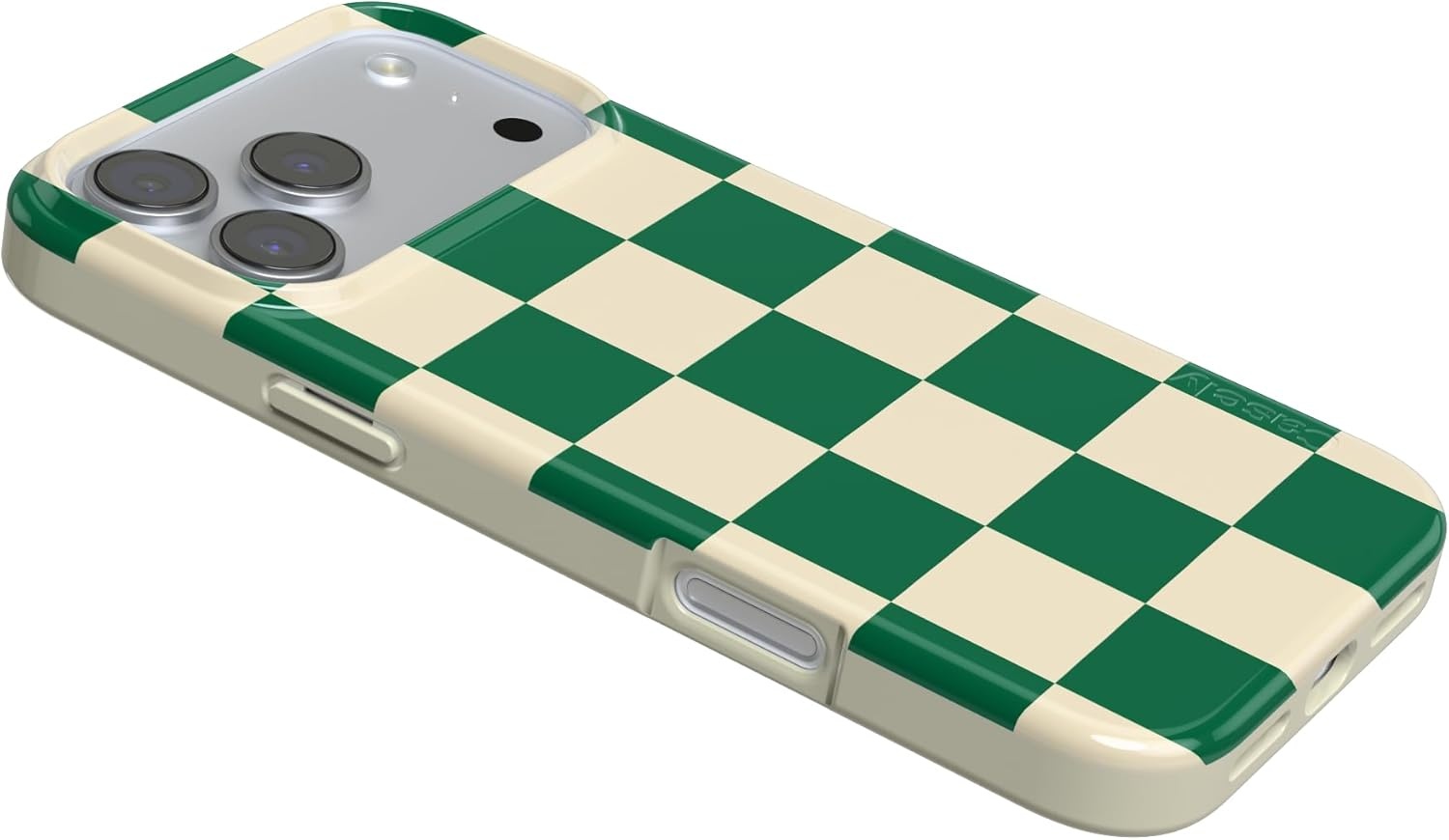 image:imageCasely iPhone 17 Pro Max Case Youre Dinomite Green Dinosaur Compatible with MagSafe Classic Ultra Thin DesignGreen Checkerboard Fit Check