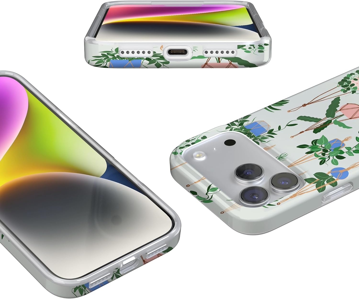 image:imageCasely iPhone 17 Pro Max Case Youre Dinomite Green Dinosaur Compatible with MagSafe Classic Ultra Thin DesignHanging Around Potted Plants Floral