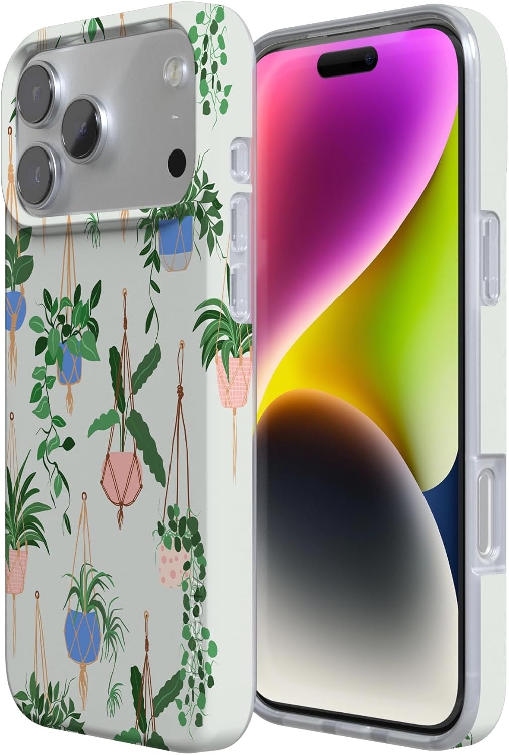 image:imageCasely iPhone 17 Pro Max Case Youre Dinomite Green Dinosaur Compatible with MagSafe Classic Ultra Thin DesignHanging Around Potted Plants Floral