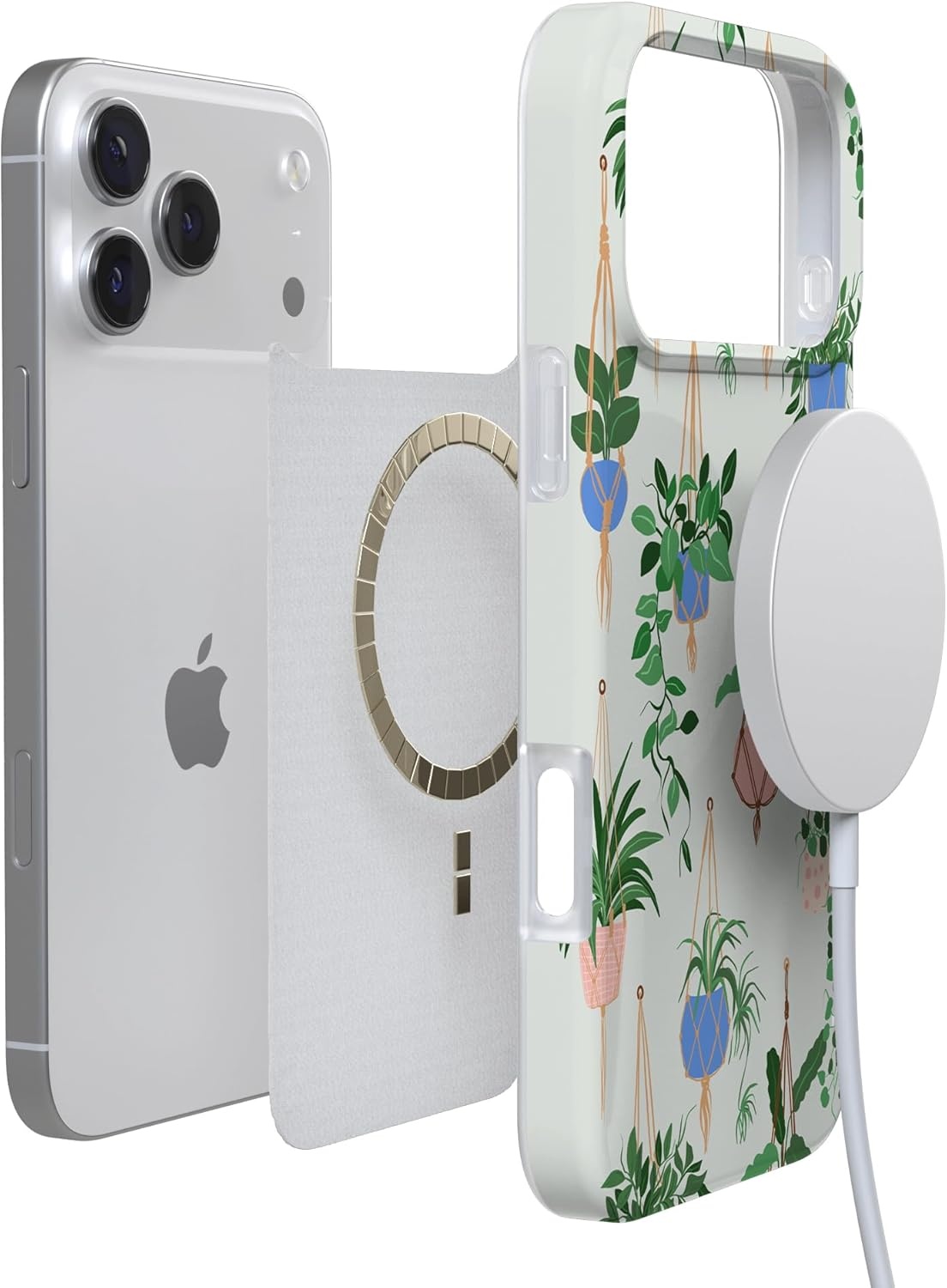 image:imageCasely iPhone 17 Pro Max Case Youre Dinomite Green Dinosaur Compatible with MagSafe Classic Ultra Thin DesignHanging Around Potted Plants Floral
