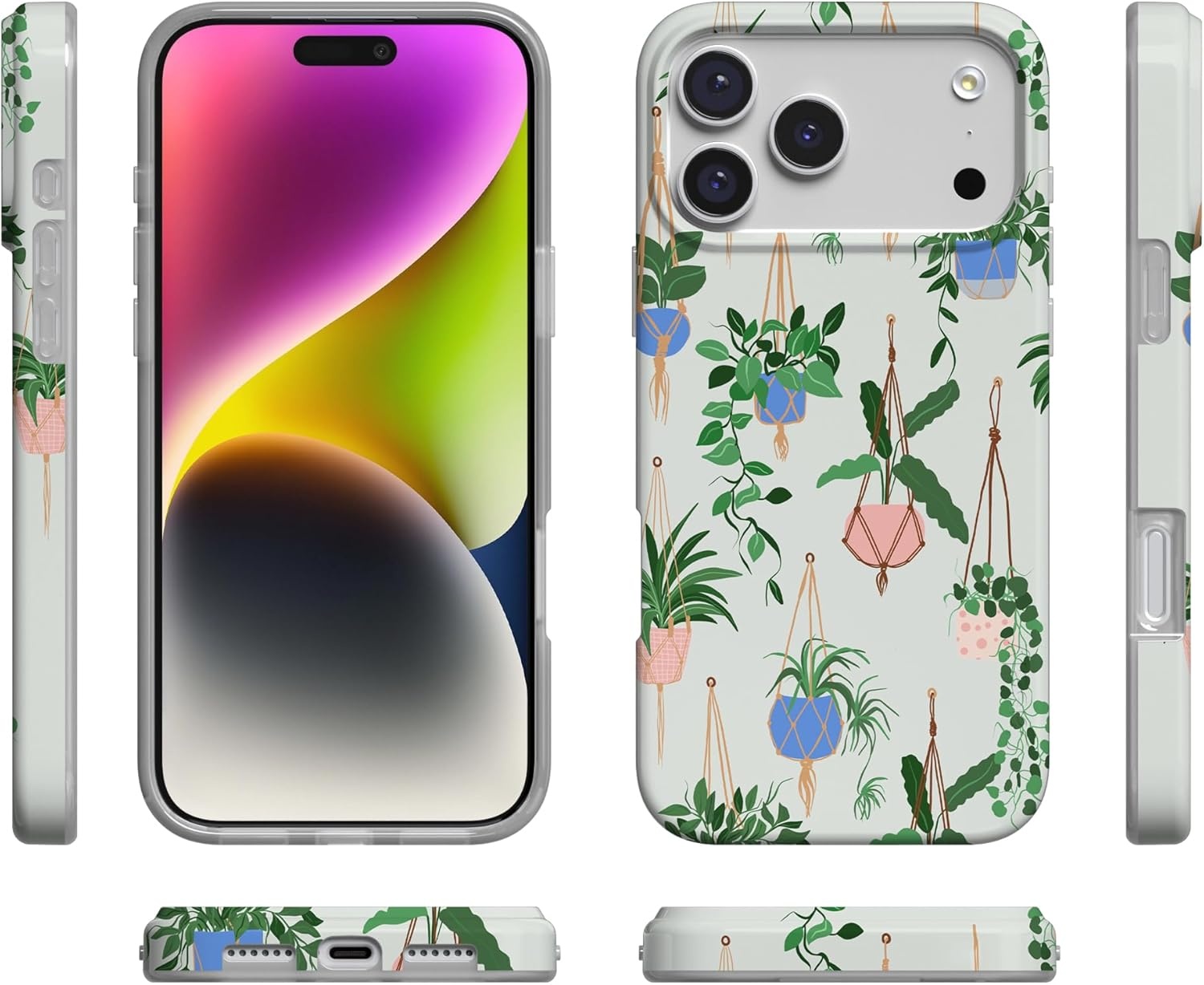 image:imageCasely iPhone 17 Pro Max Case Youre Dinomite Green Dinosaur Compatible with MagSafe Classic Ultra Thin DesignHanging Around Potted Plants Floral
