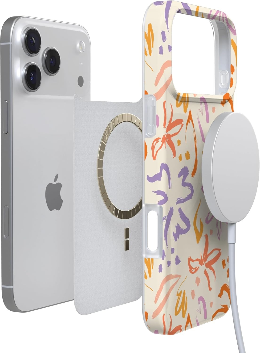 image:imageCasely iPhone 17 Pro Max Case Youre Dinomite Green Dinosaur Compatible with MagSafe Classic Ultra Thin DesignHibiscus Blooms Hawaiian Floral